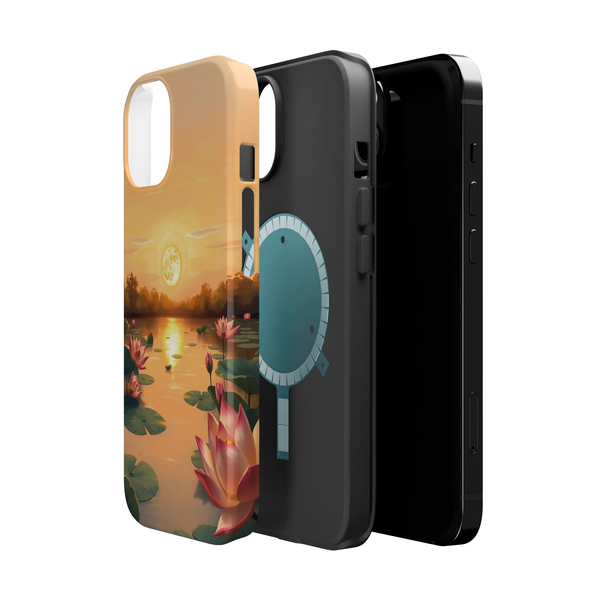 iPhone Lotus Pond Oil Painting Impressionist Slim iPhone Everyday · iPhone Case