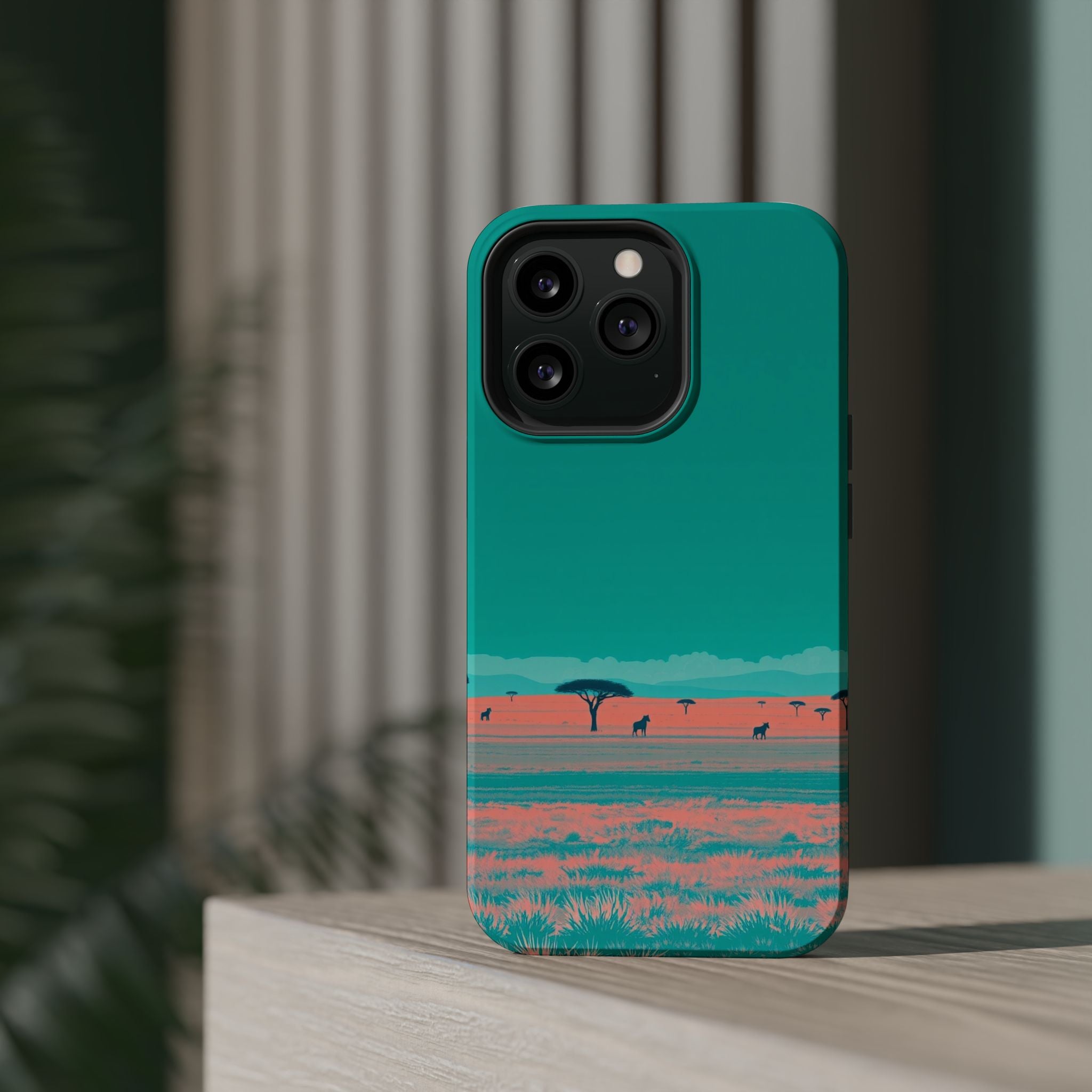 iPhone Savanna Horizon Risograph Print Slim Everyday Designer Case · iPhone Case