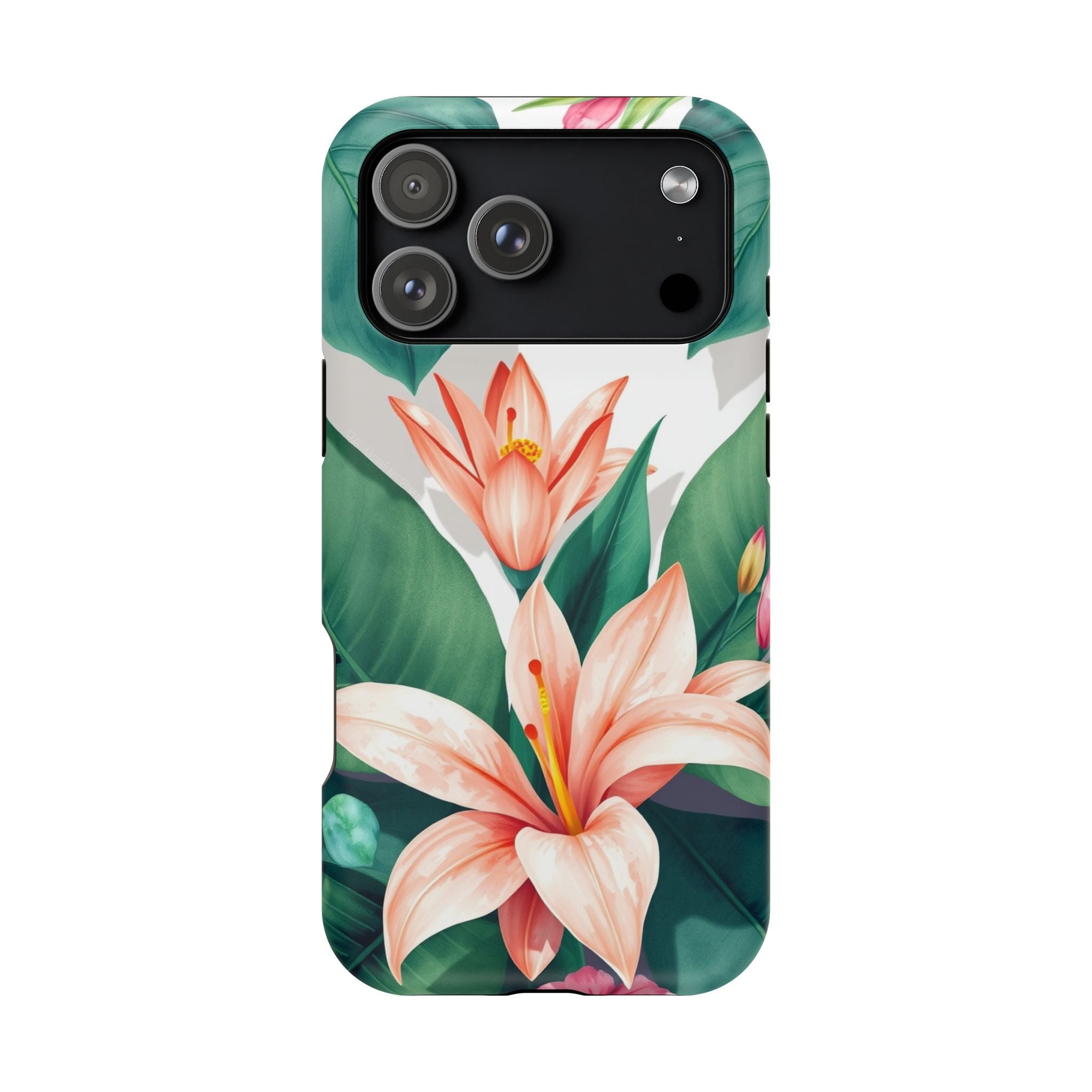 iPhone Tropical Bloom Sage And Ivory Slim Snap Case Gal · iPhone Case