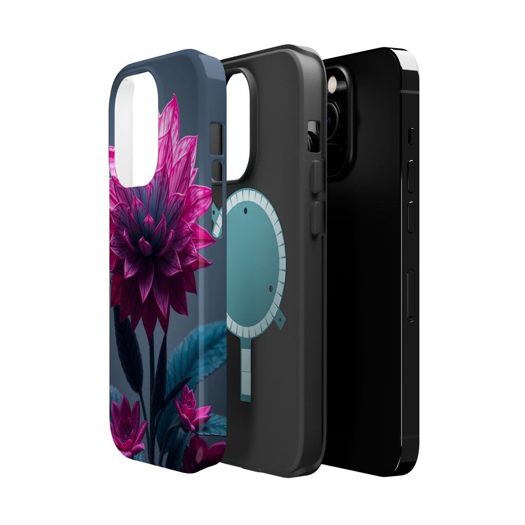 iPhone Cyan And Magenta Floral Dark Academia Slim iPhone Everyday · iPhone Case