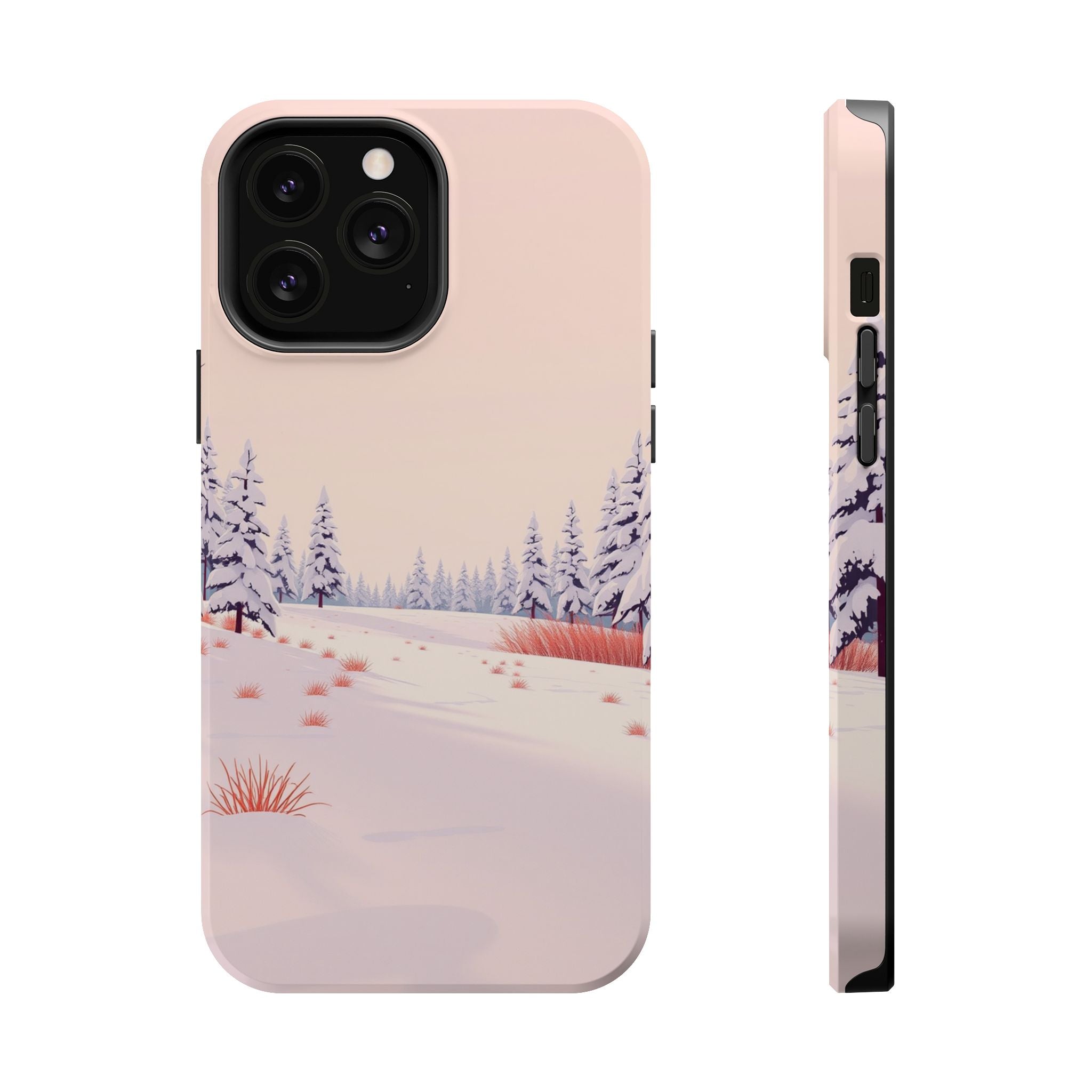 iPhone Snow Field Vintage Retro Poster Slim Everyday Designer Case · iPhone Case