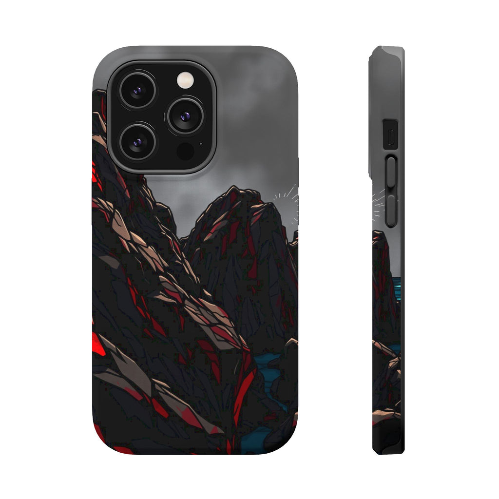 iPhone Black And Crimson Rocky Coastline Slim Everyday iPhone 11 · iPhone Case