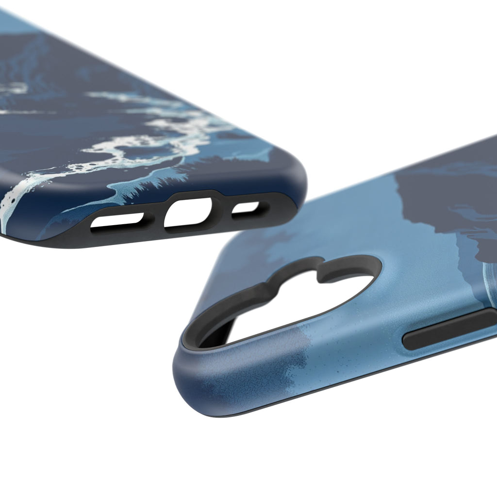 iPhone Midnight Blue And Silver Hibiscus Coast Carry Case Slim Snap Case · iPhon
