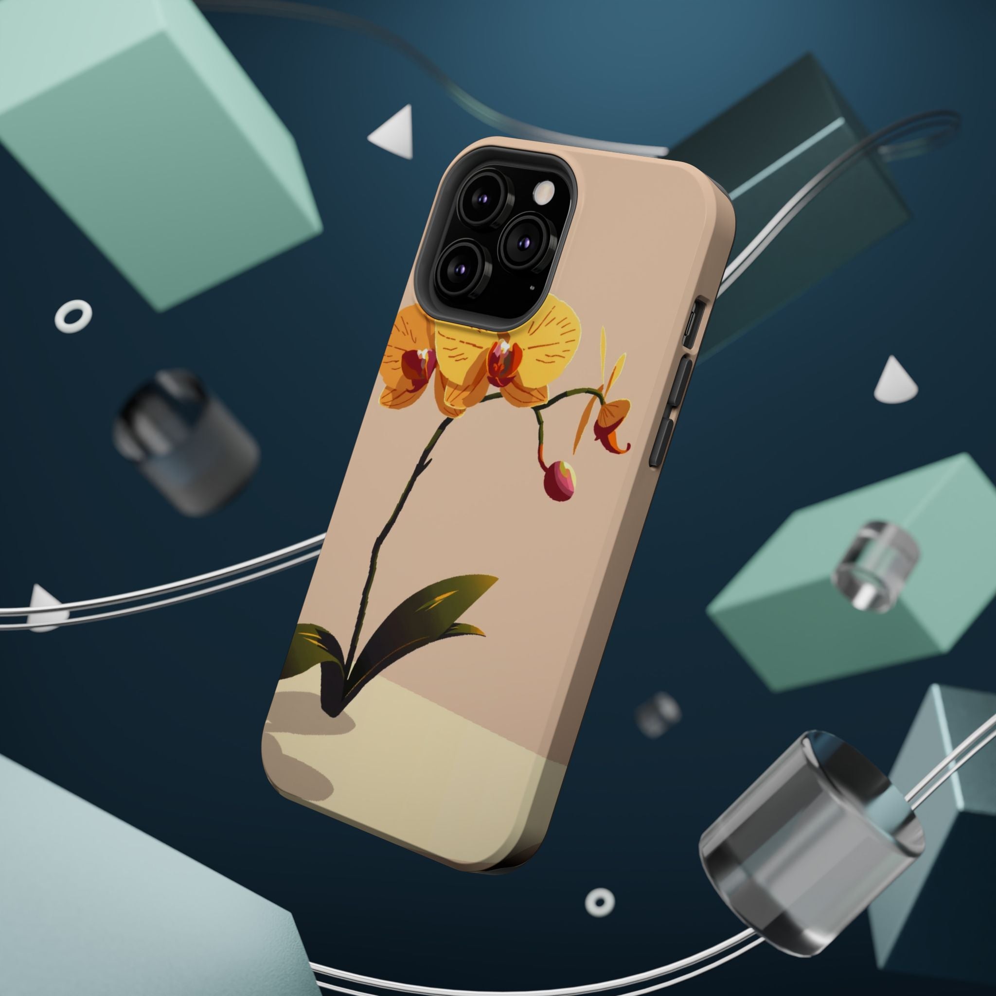 iPhone Orchid Study Pixel Art -Bit Bold Modern Everyday Snap Case · iPhone Case