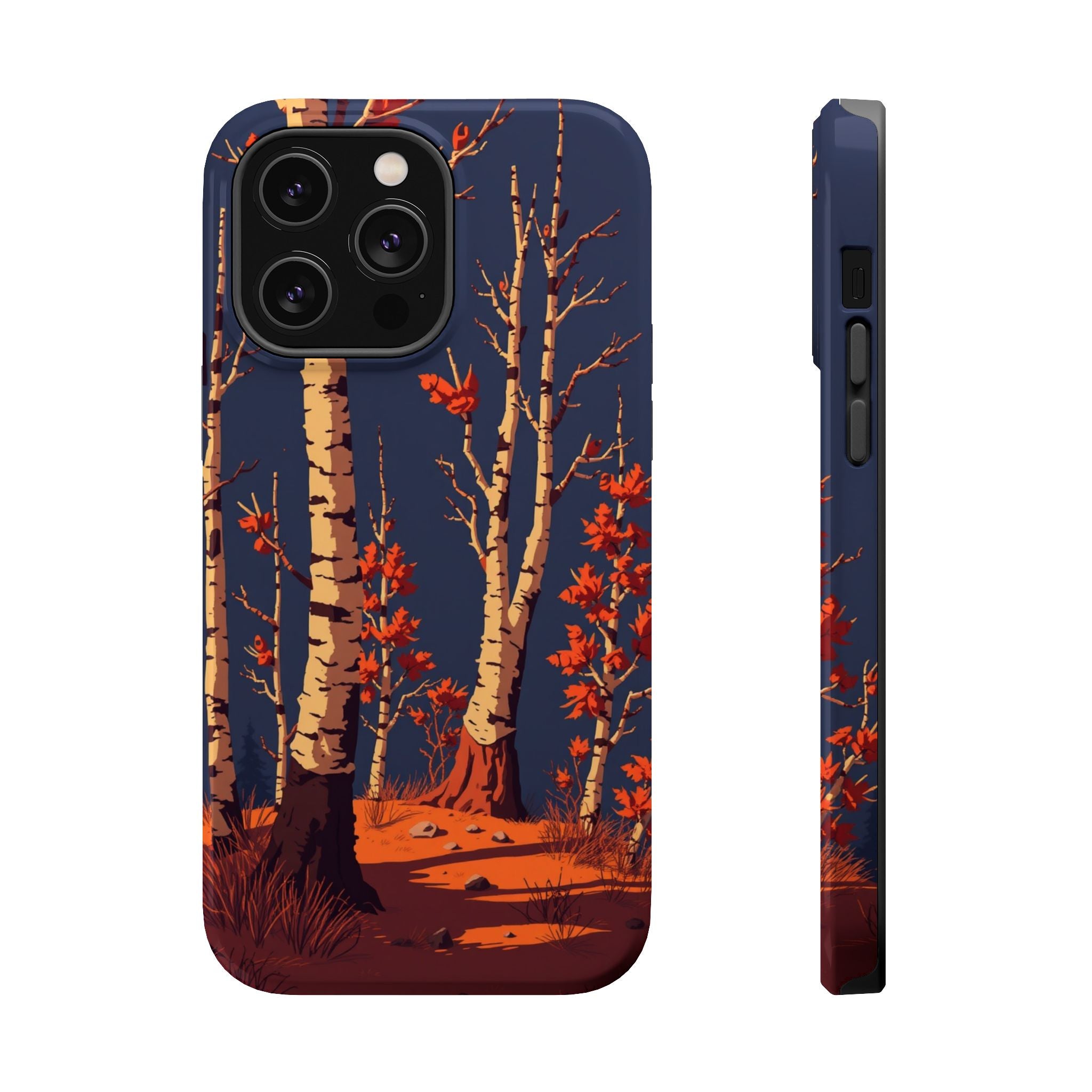 iPhone Birch Grove Pixel Art -Bit Bold Modern Everyday Snap Case · iPhone Case