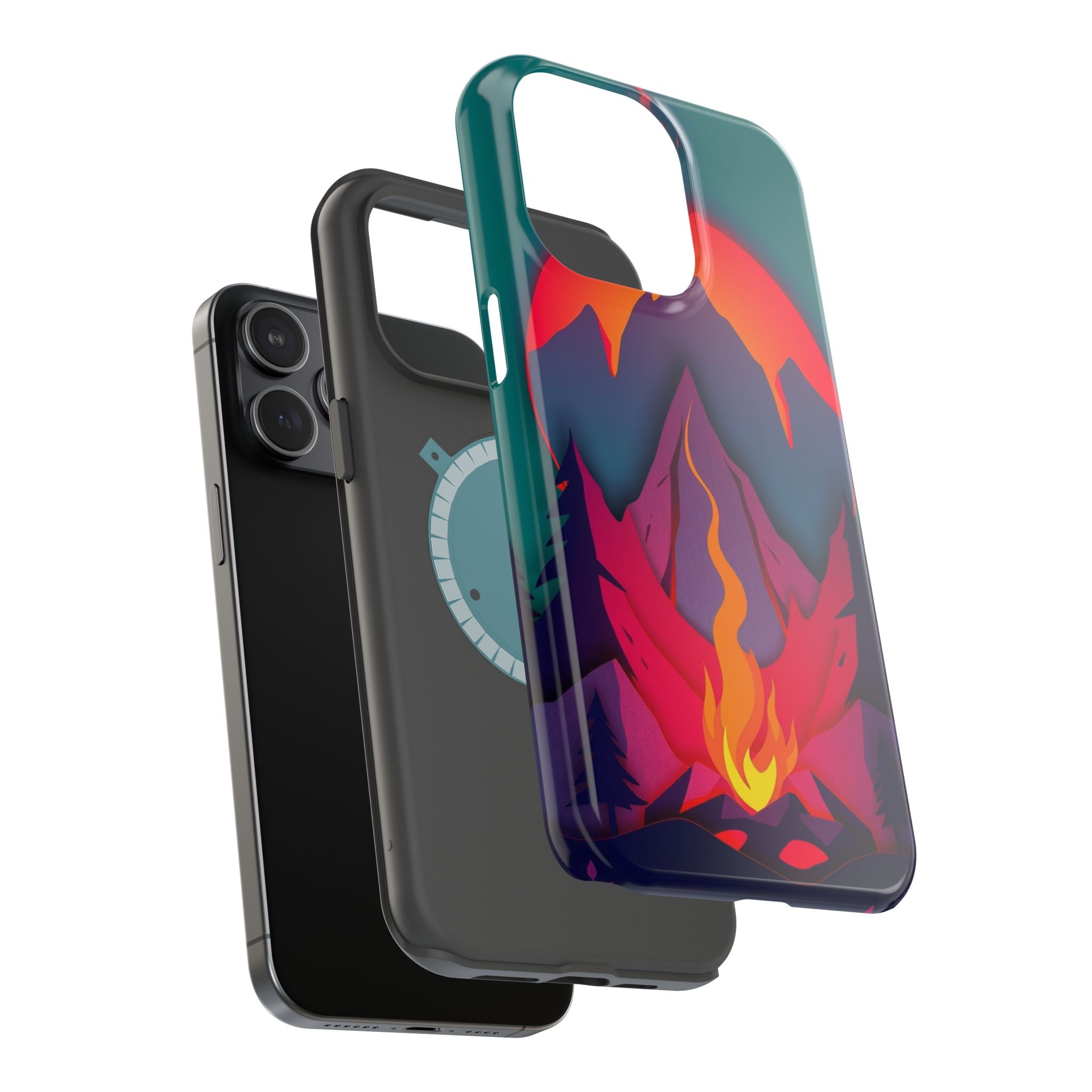 iPhone Cyan And Magenta Wildfire Glow Slim Everyday iPhone 12 Designer · iPhone