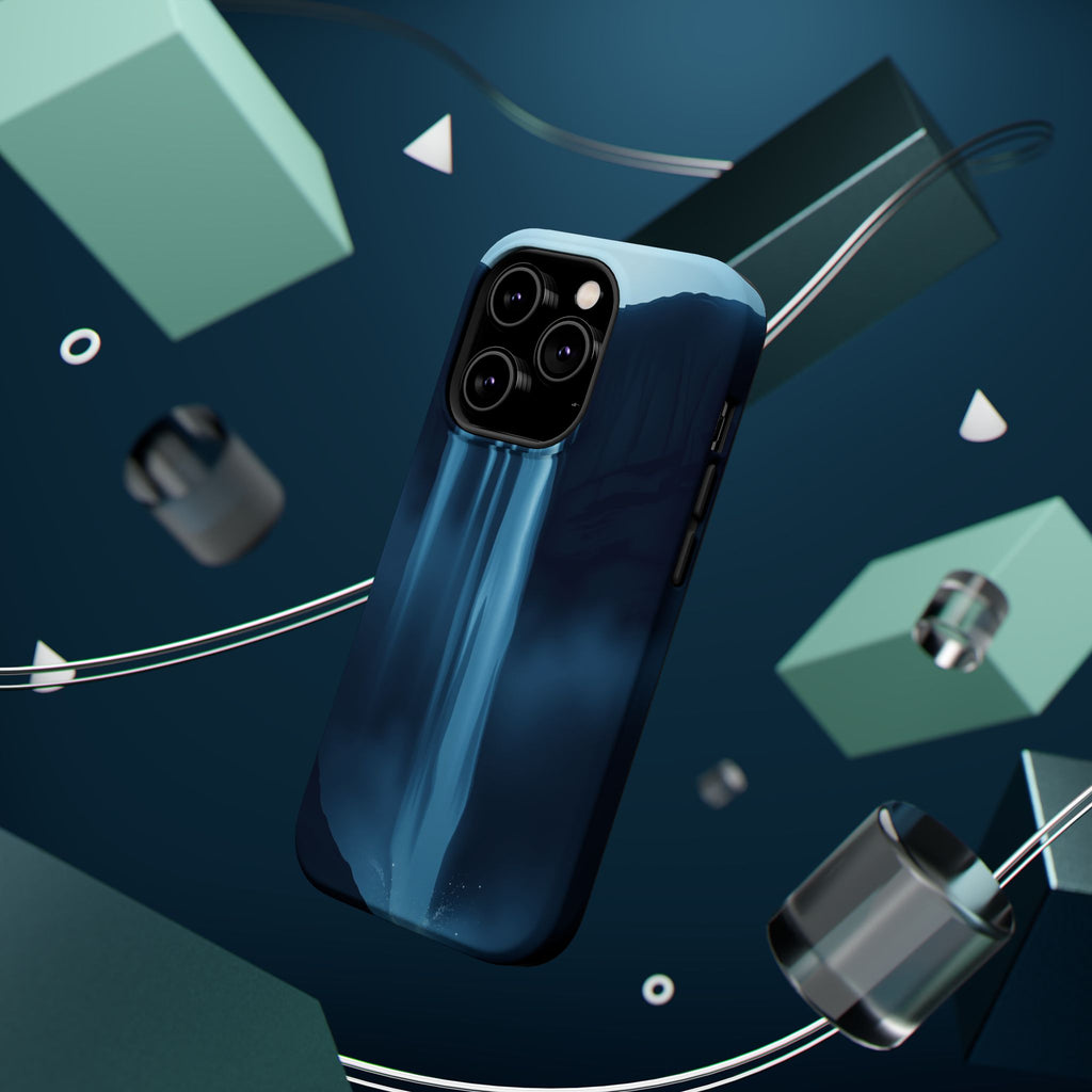 iPhone Midnight Blue And Silver Waterfall Mist Soft iPhone Finish · iPhone Case