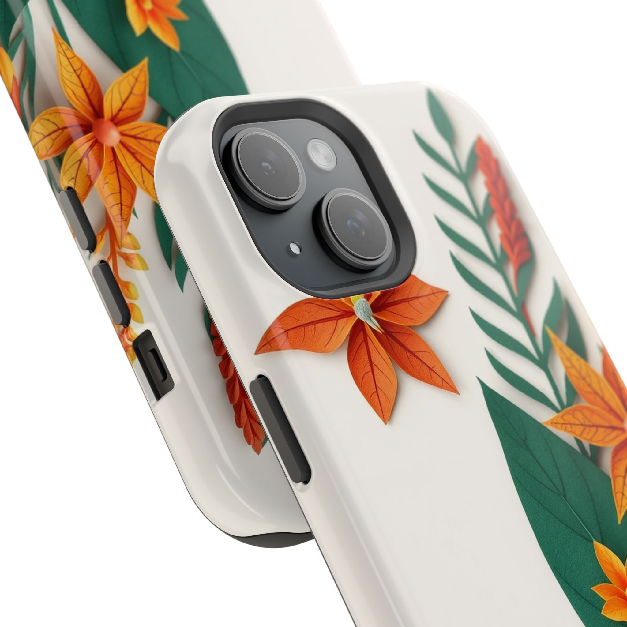 iPhone Jungle Floral Paper Cut Art Bold Modern Everyday Snap Case · iPhone Case