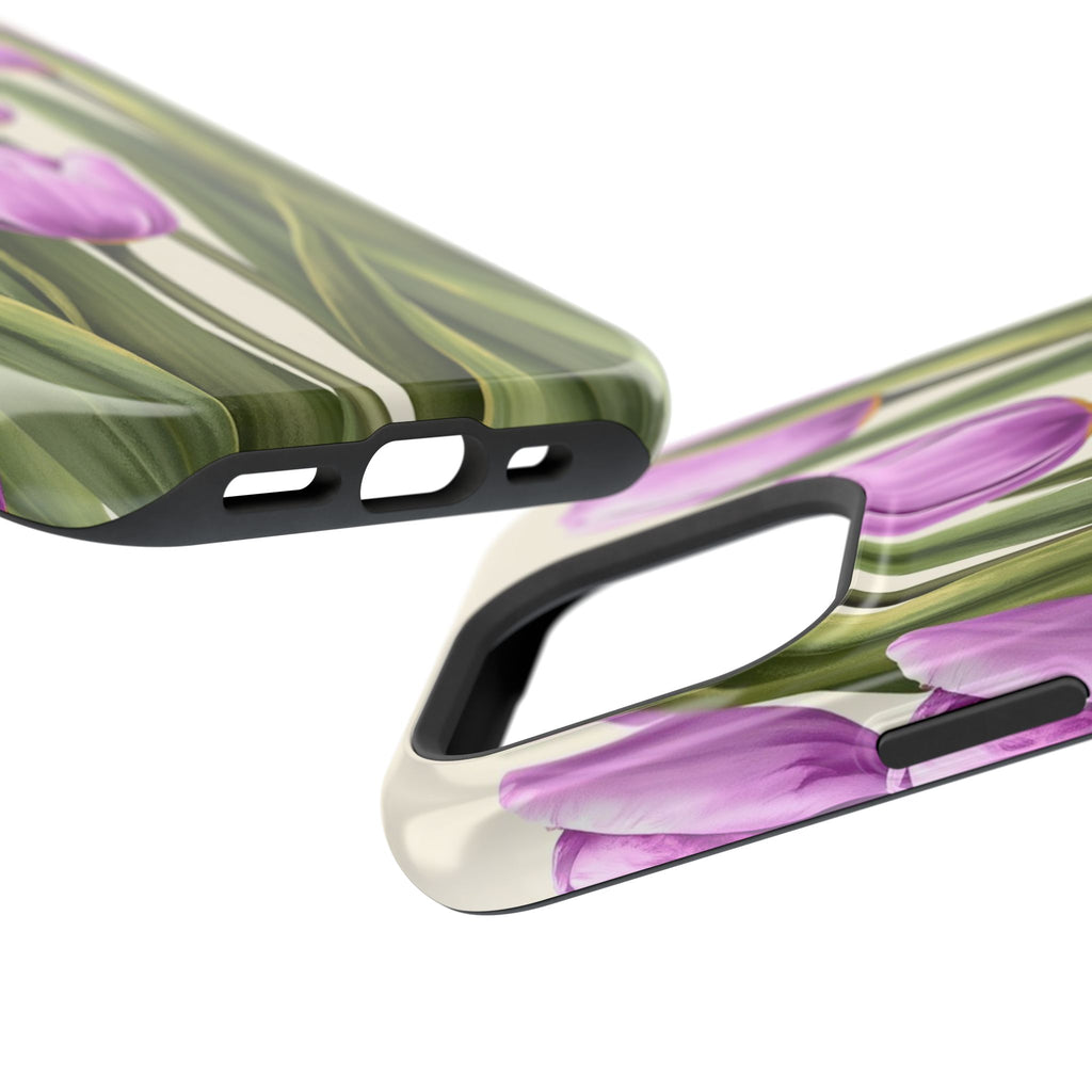 iPhone Tulip Row Electric Art 14 Bold Modern Everyday Snap Case · iPhone Case
