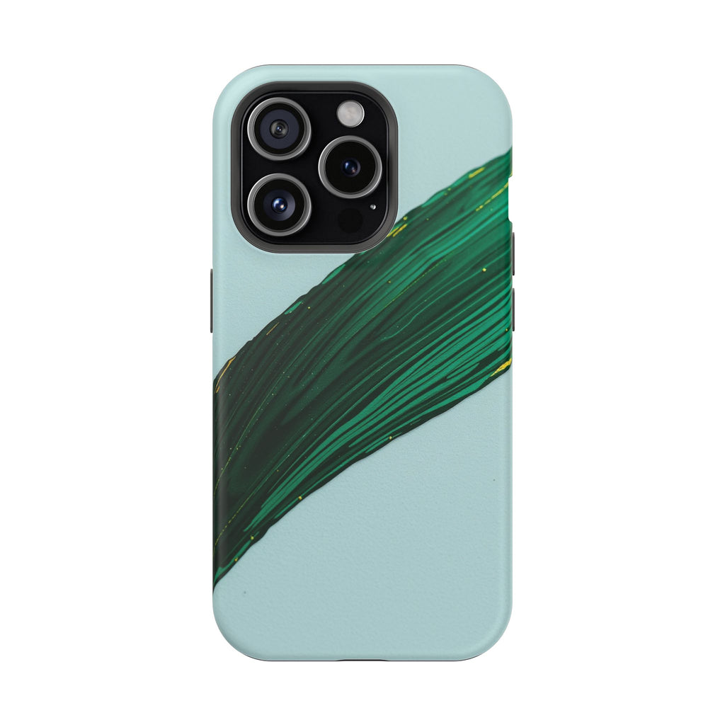 iPhone Emerald Green And Gold Calligraphic Stroke iPhone Clean Minimal · iPhone