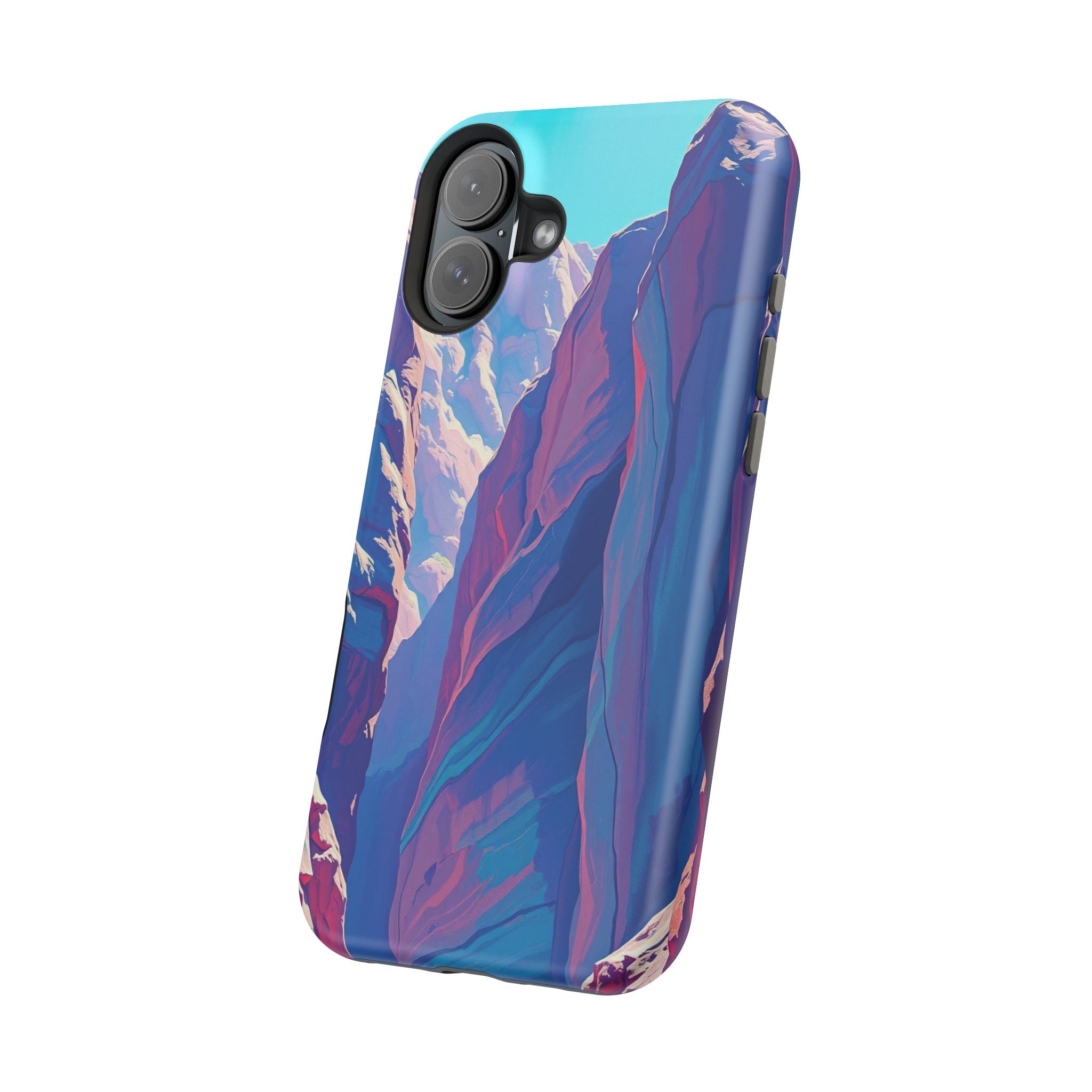 iPhone Cyan And Magenta Canyon Wall Slim Everyday Designer Case · iPhone Case