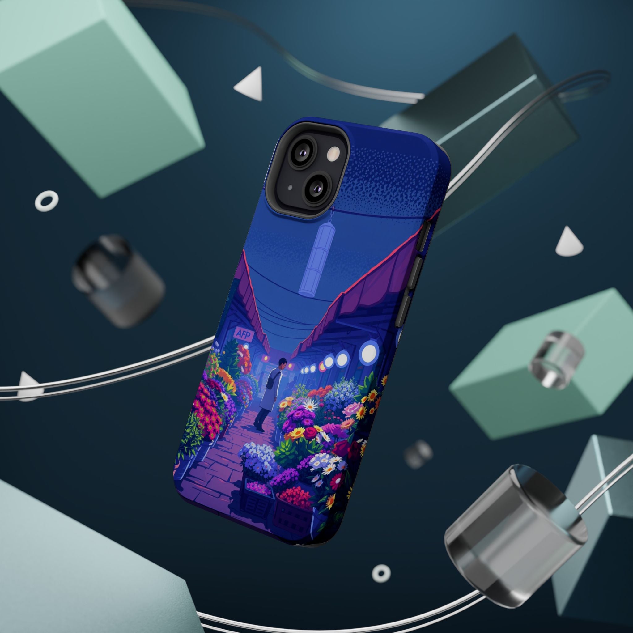 iPhone Flower Market Electric Art Bold Modern Everyday Snap Case · iPhone Case