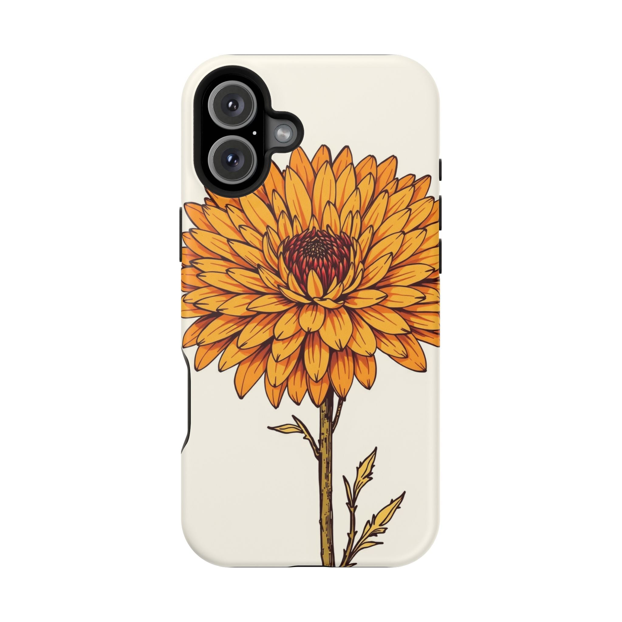 iPhone Mustard And Rust Chrysanthemum Classic Slim iPhone Everyday · iPhone Case