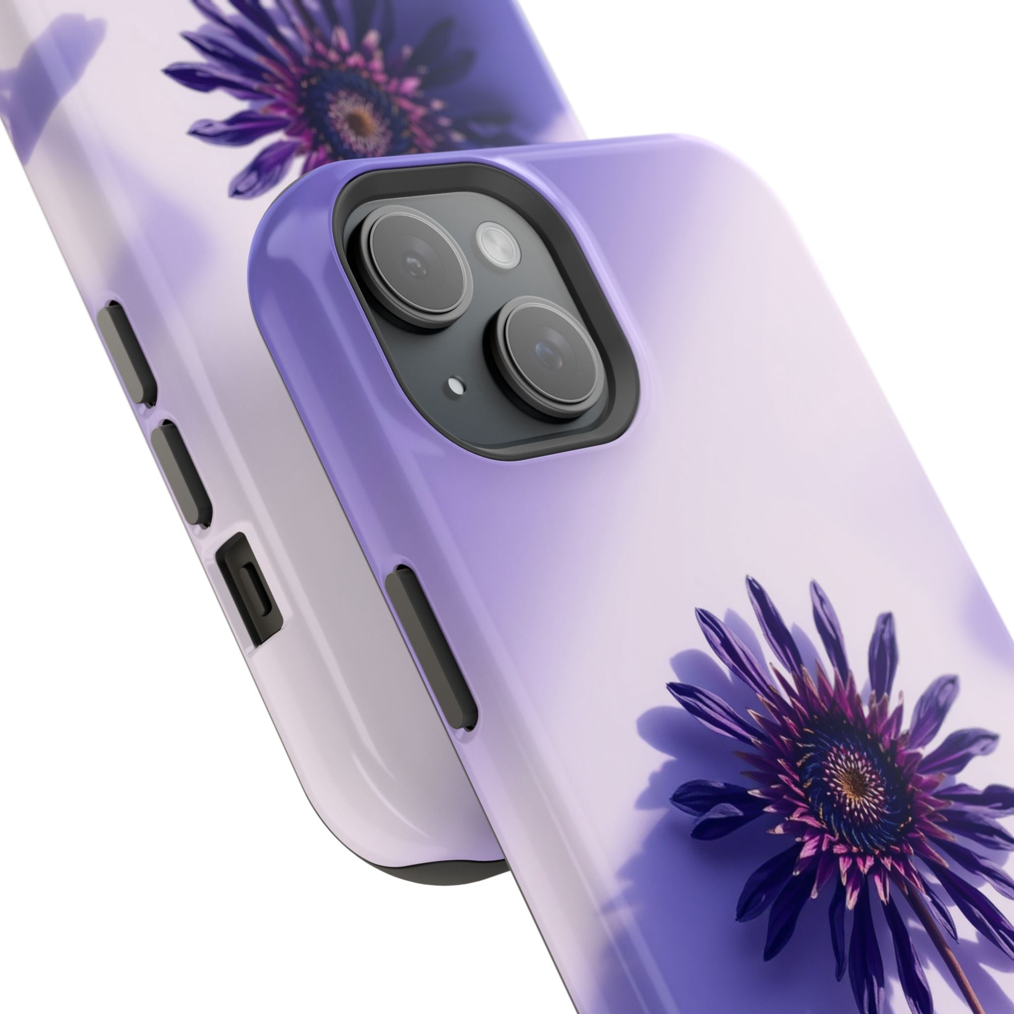 iPhone Indigo And Violet Dried Flower Flat Lay Soft iPhone Finish · iPhone Case
