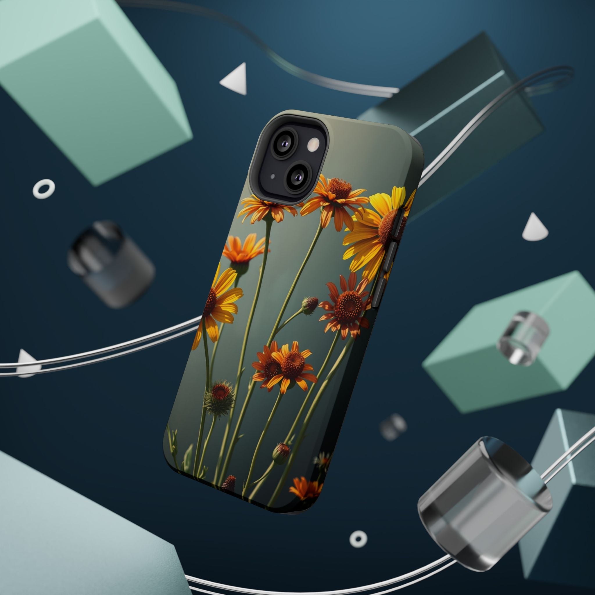 iPhone Mustard And Rust Wildflower Bunch Slim Everyday iPhone Designer · iPhone