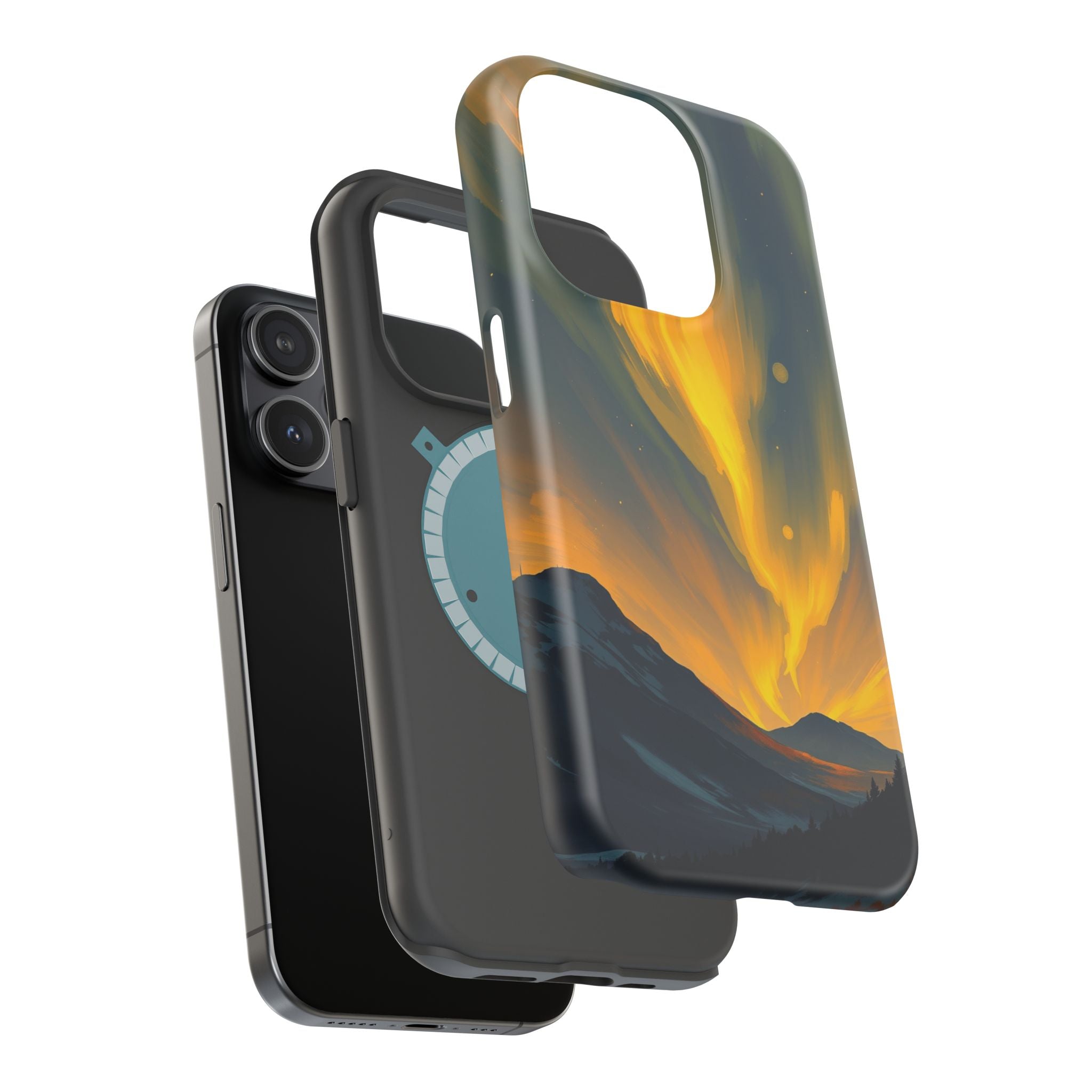 iPhone Serene Northern Lights Design Slim Everyday Designer Case · iPhone Case