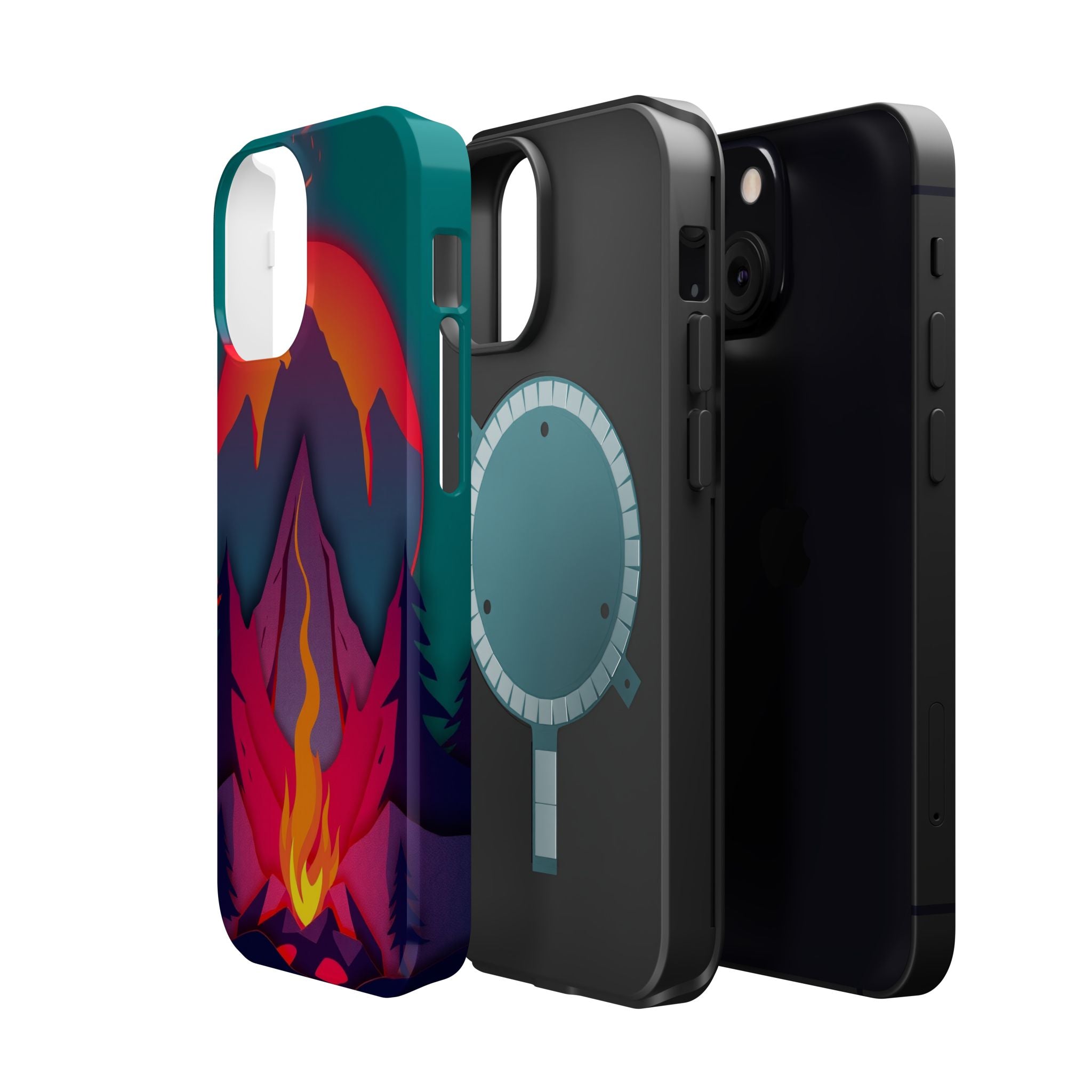 iPhone Cyan And Magenta Wildfire Glow Slim Everyday iPhone 12 Designer · iPhone