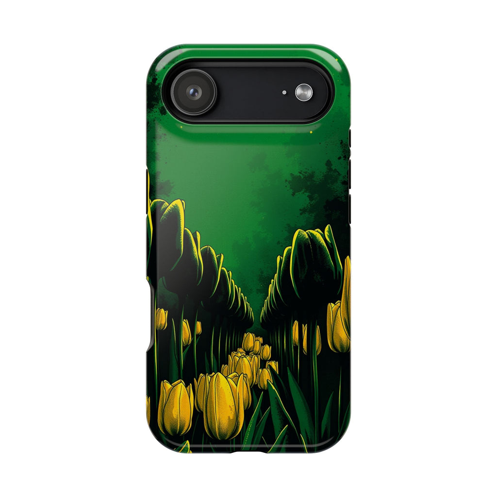 iPhone Tulip Row Emerald Green And Gold Slim Snap Case · iPhone Case
