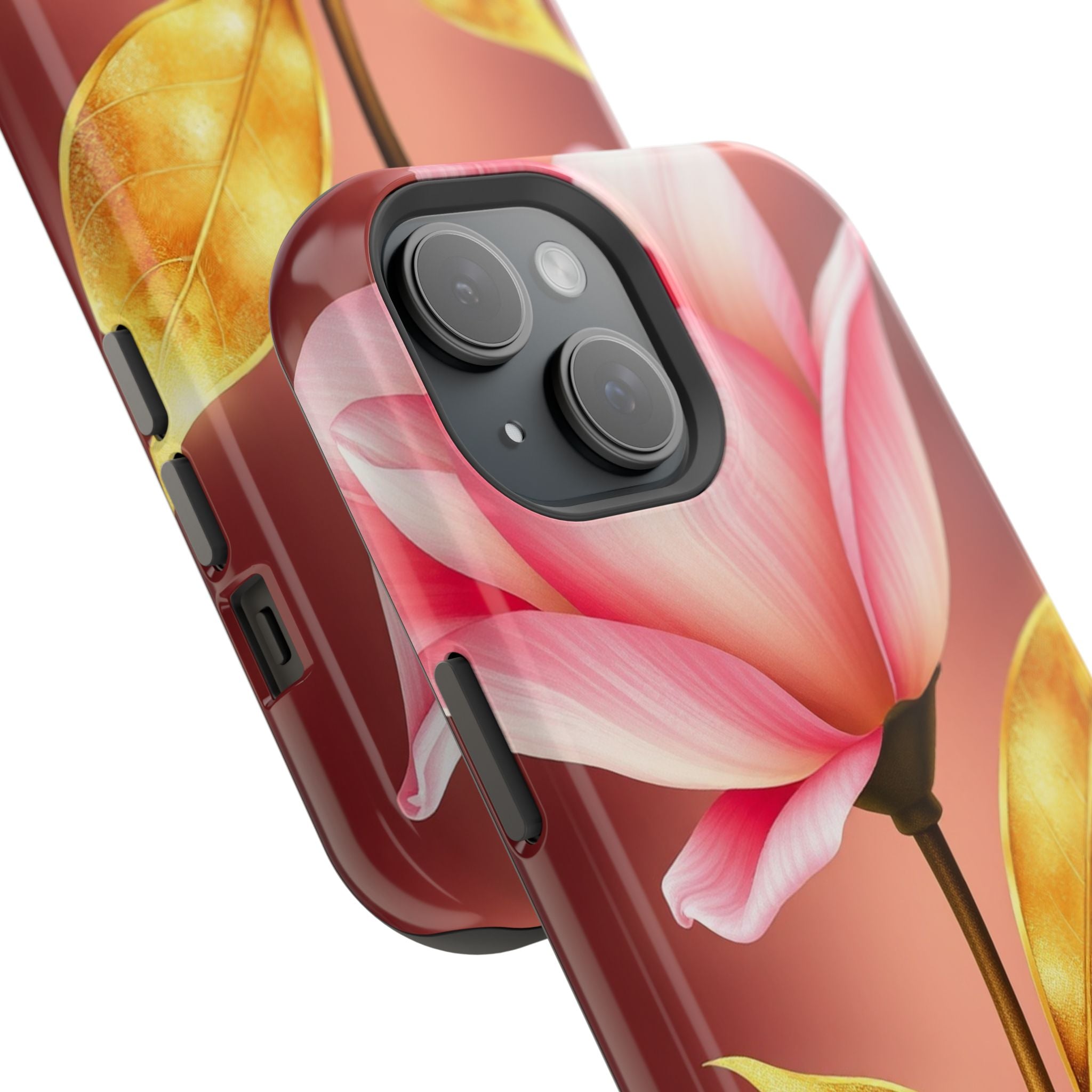iPhone Dreamy Bloom and Leaf Design 14 Slim Everyday Designer Case · iPhone Case