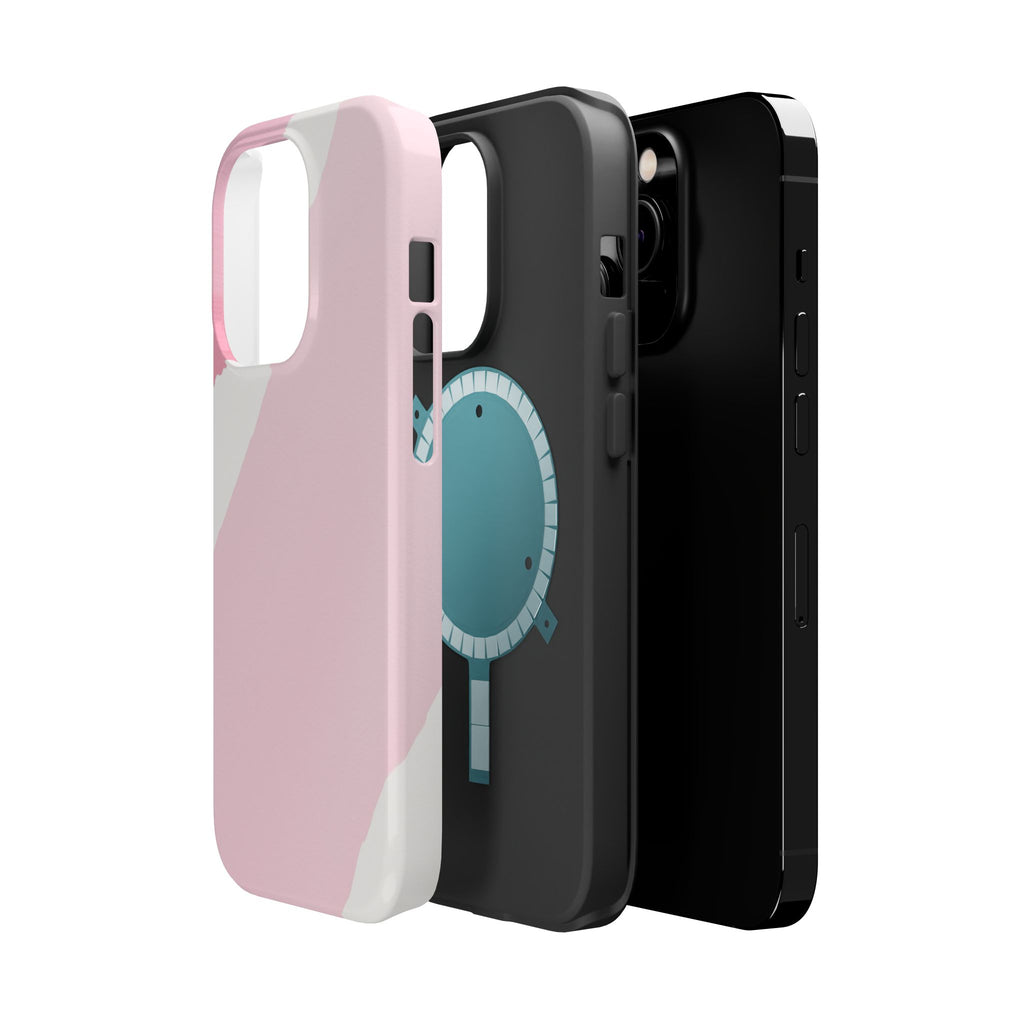 iPhone Rose Pink And Cream Calligraphic Stroke Soft iPhone Finish · iPhone Case