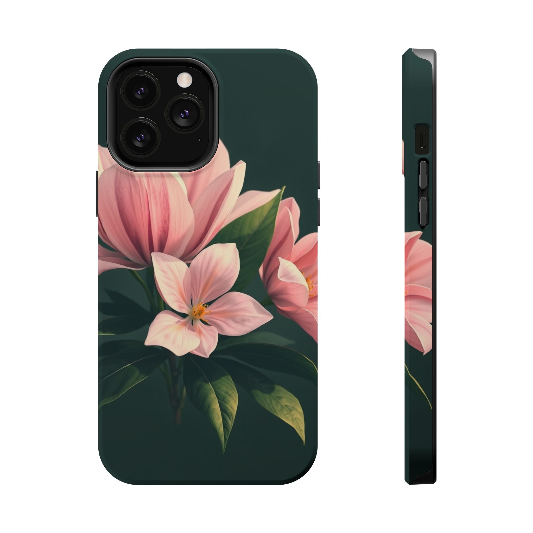 iPhone Mint And Blush Bloom Leaf Bold Modern Everyday Snap Case · iPhone Case