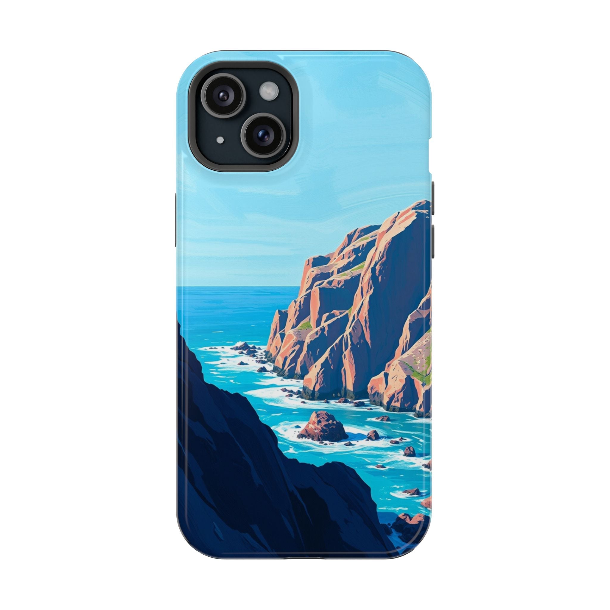 iPhone Rocky Coastline Oil Painting Impressionist iPhone Clean Minimal · iPhone