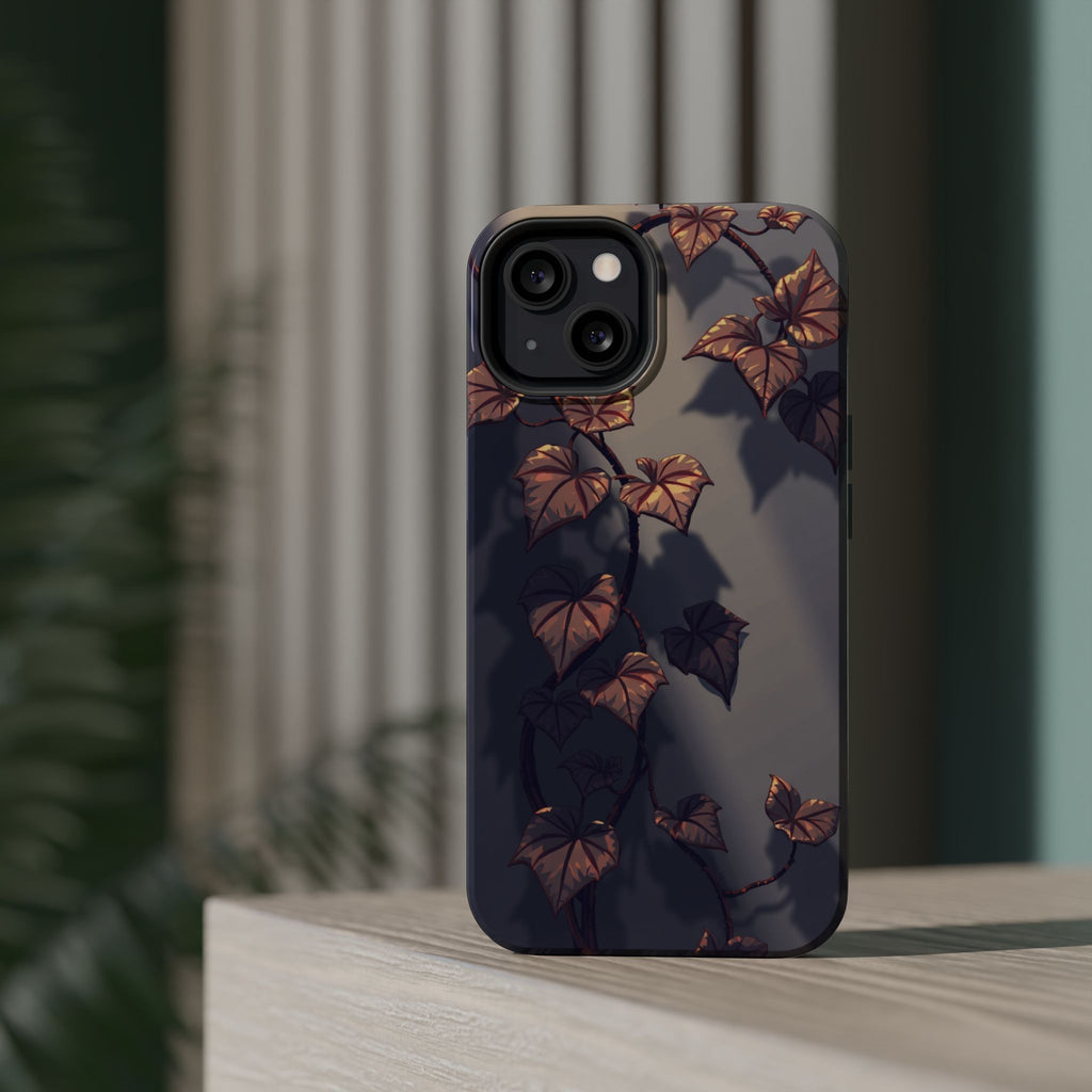 iPhone Charcoal And Copper Art Nouveau Vine Soft iPhone 13 Finish · iPhone Case