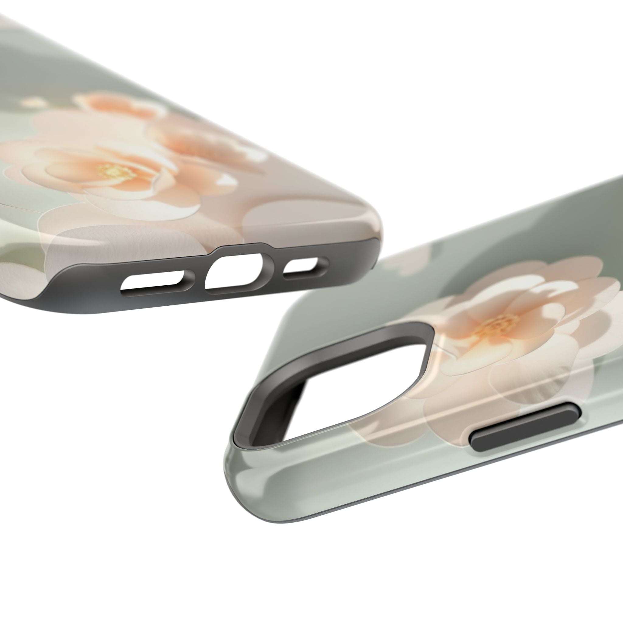 iPhone Sage And Ivory Pastel Floral Cloud Slim iPhone Everyday Designer · iPhone