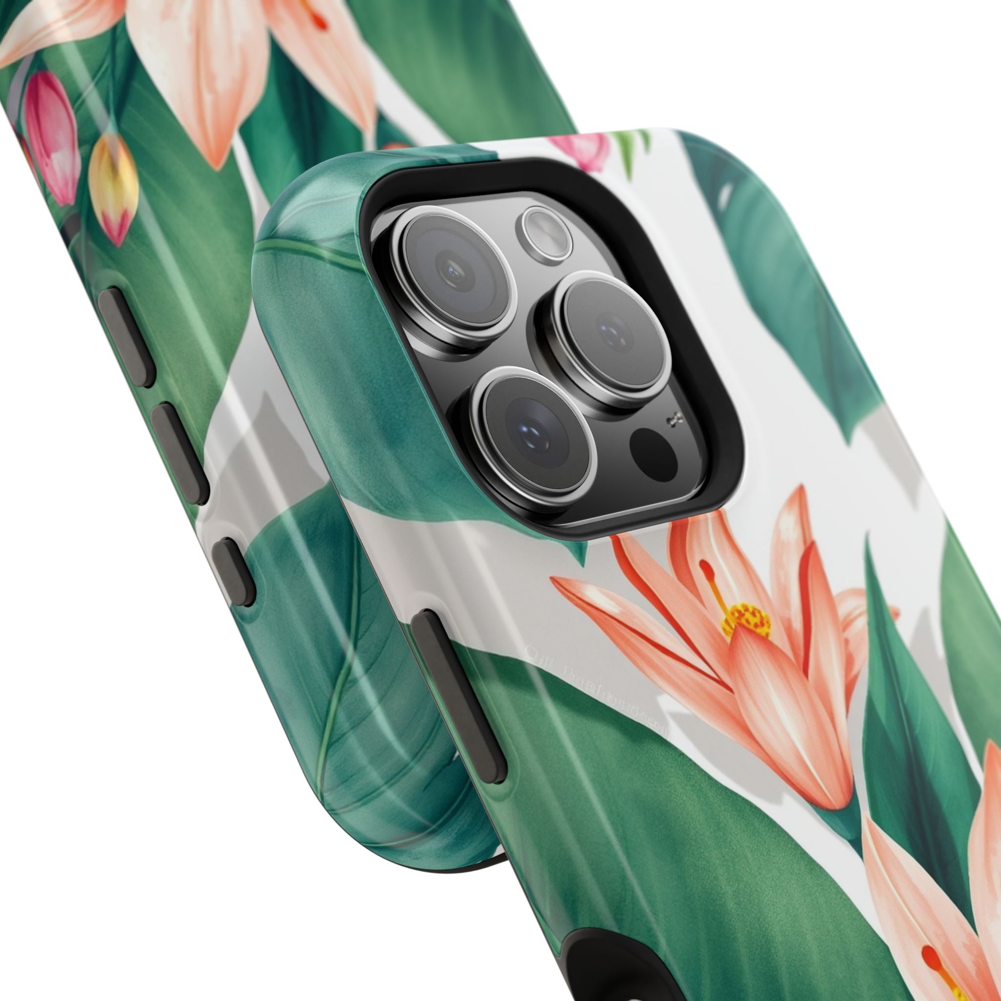 iPhone Tropical Bloom Sage And Ivory Slim Snap Case Gal · iPhone Case