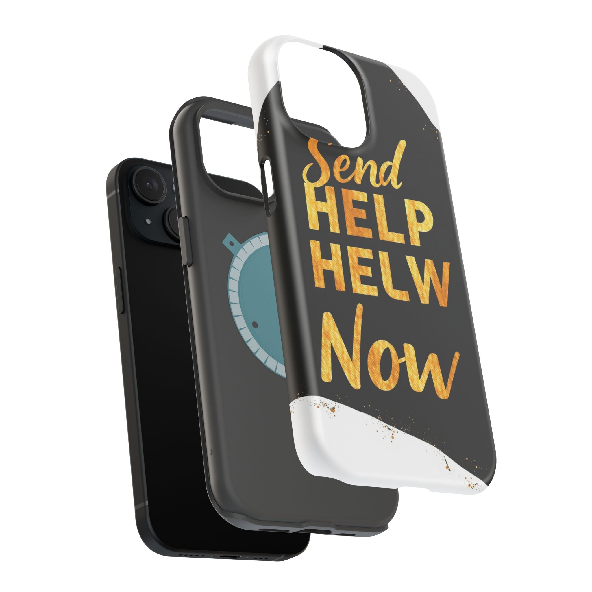 iPhone Send Help Now Enchanted Art Bold Modern Everyday Snap Case · iPhone Case