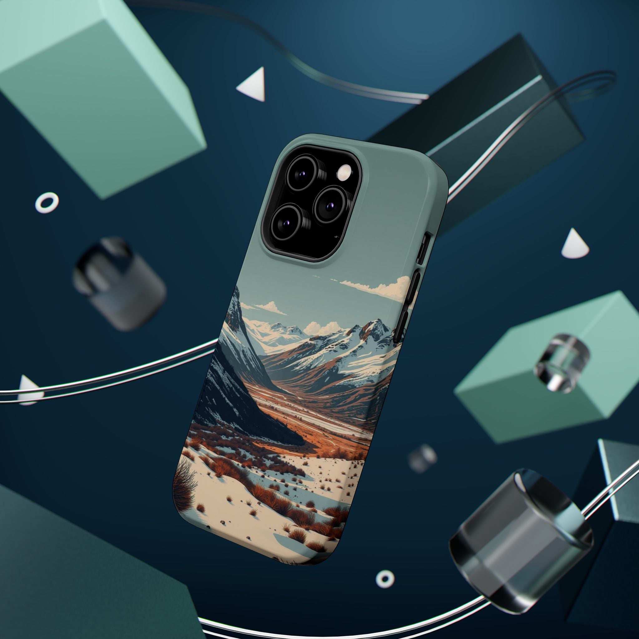 iPhone Serene Tundra Expanse Design Slim Everyday Designer Case · iPhone Case