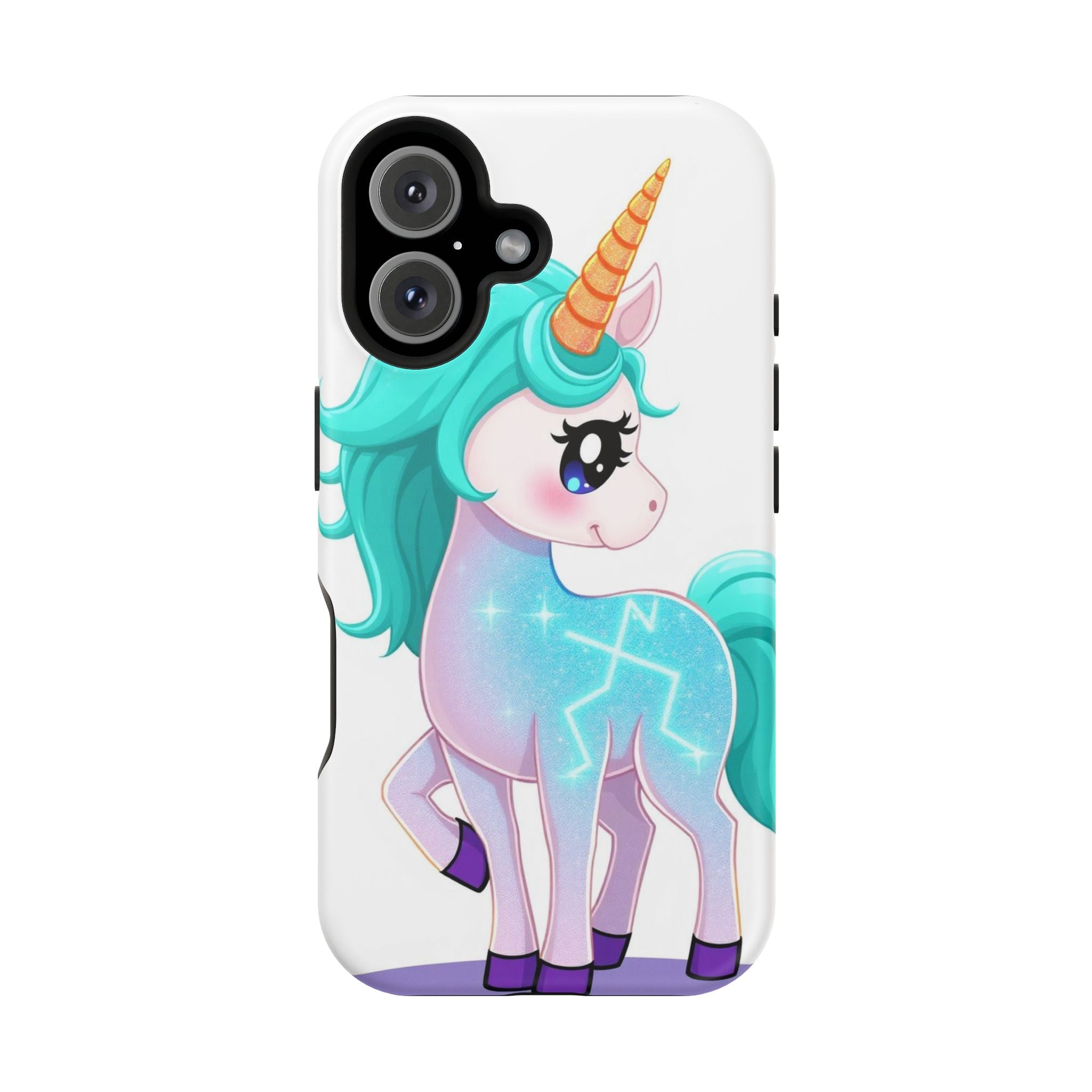 iPhone Turquoise Sparkle Unicorn Kids Fun iPhone Phone Case Gift · iPhone Case