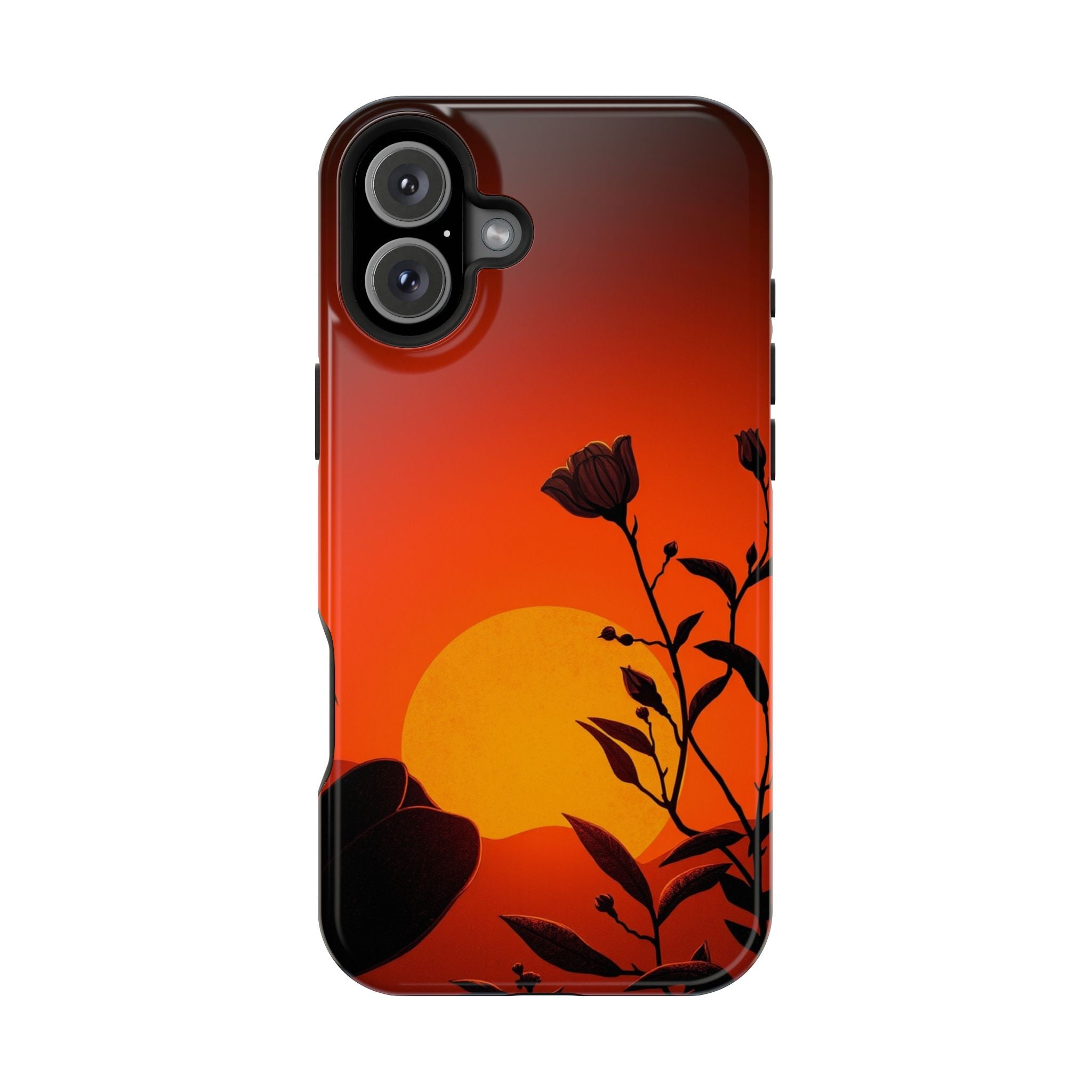 iPhone Bloom and Leaf Dark Gothic Ink Slim Everyday Designer Case · iPhone Case