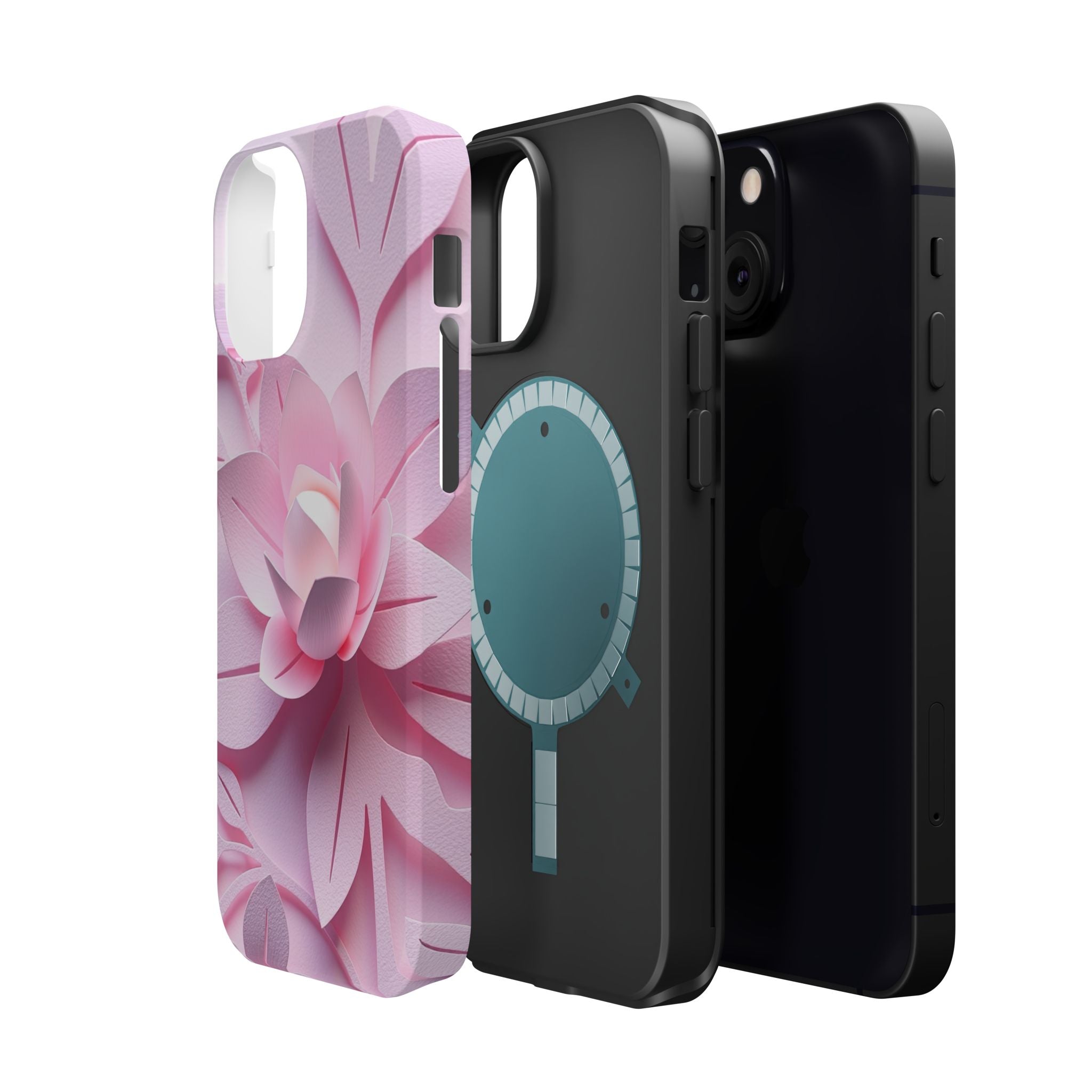 iPhone Floral Geometric Paper Cut Art Slim Everyday Designer Case · iPhone Case