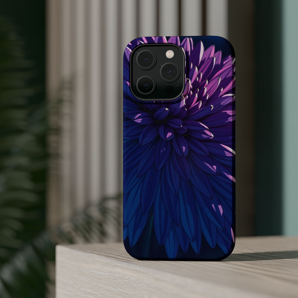 iPhone Indigo And Violet Chrysanthemum Classic Soft iPhone Finish · iPhone Case