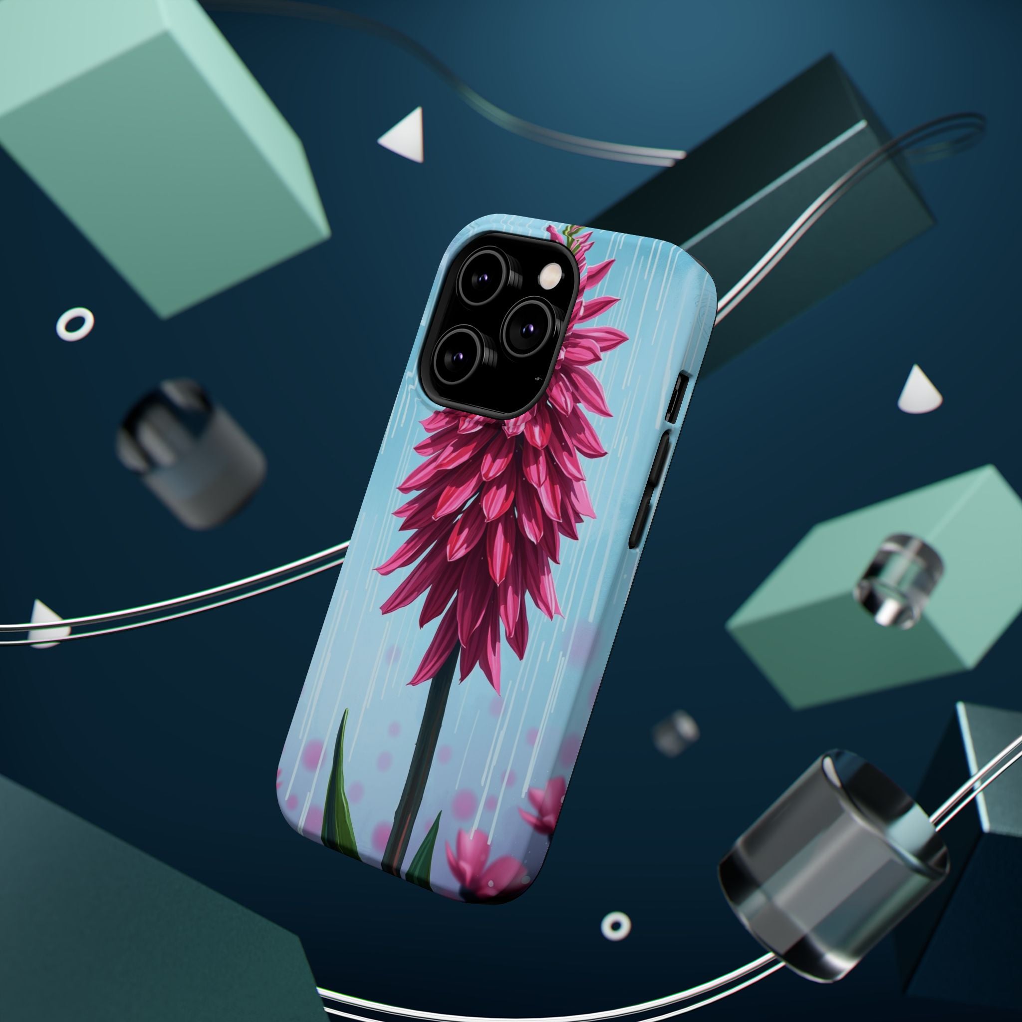 iPhone Cyan And Magenta Spring Shower Bloom Slim iPhone Everyday · iPhone Case
