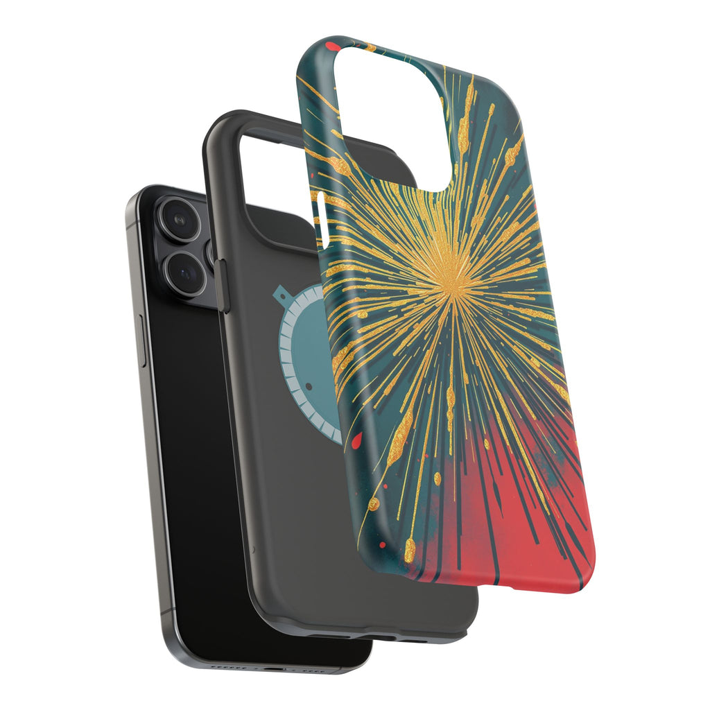 iPhone Gold Foil Burst Dark Gothic Ink Slim Everyday Designer Case · iPhone Case