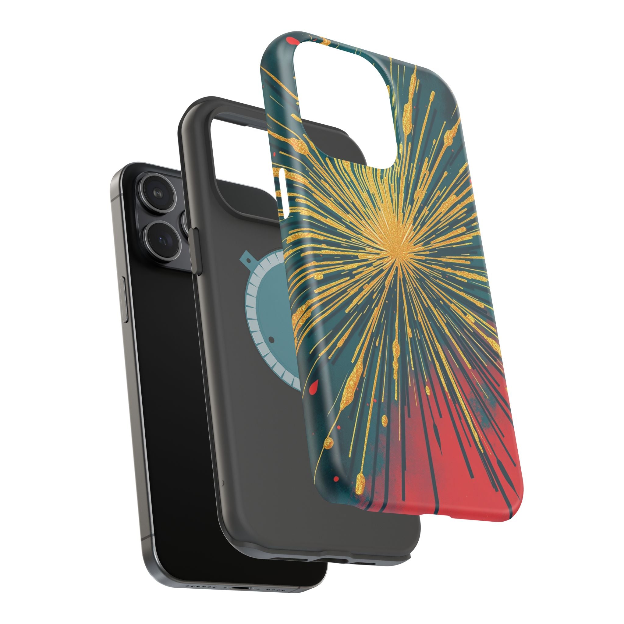 iPhone Gold Foil Burst Dark Gothic Ink Slim Everyday Designer Case · iPhone Case