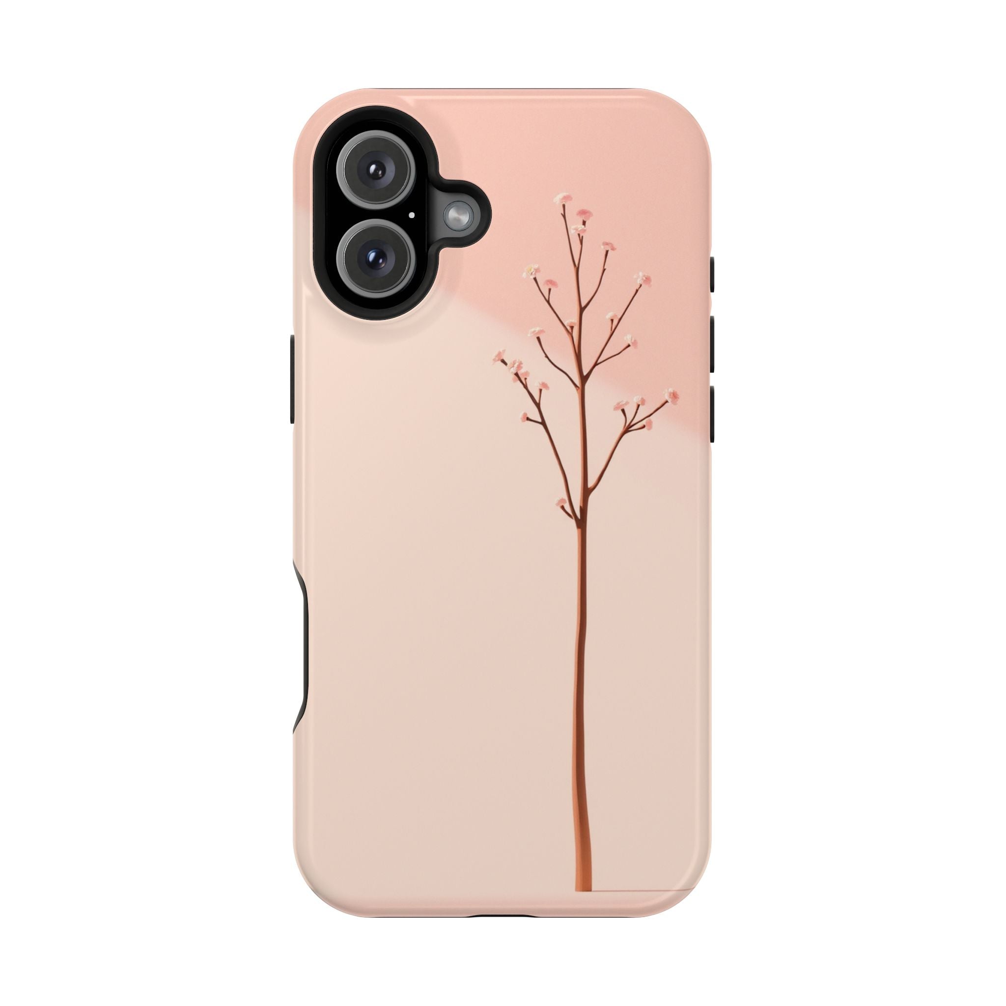 iPhone Rose Pink And Cream Minimalist Stem Slim iPhone Everyday · iPhone Case