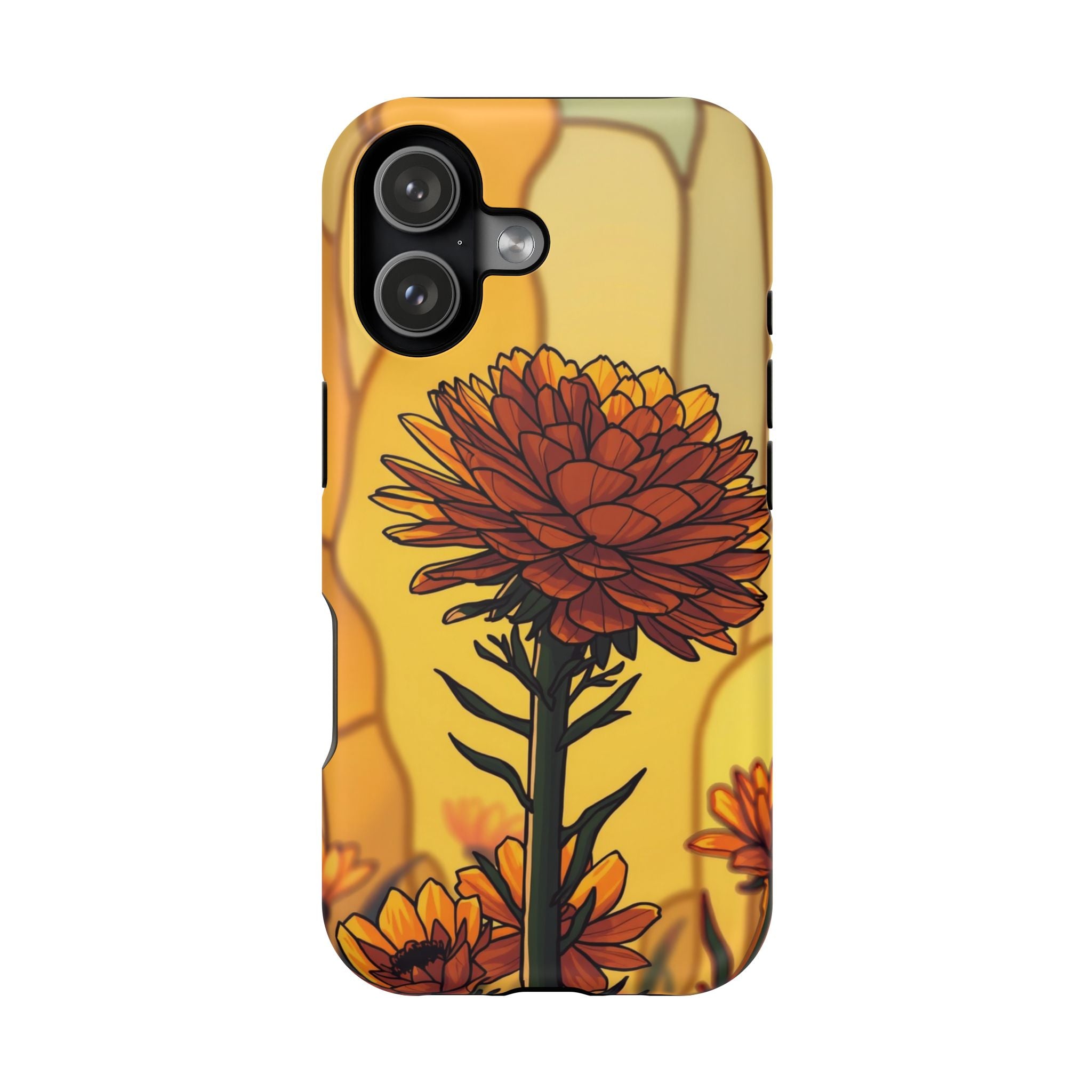iPhone Sunset Amber And Peach Ranunculus Stack Soft iPhone Finish · iPhone Case