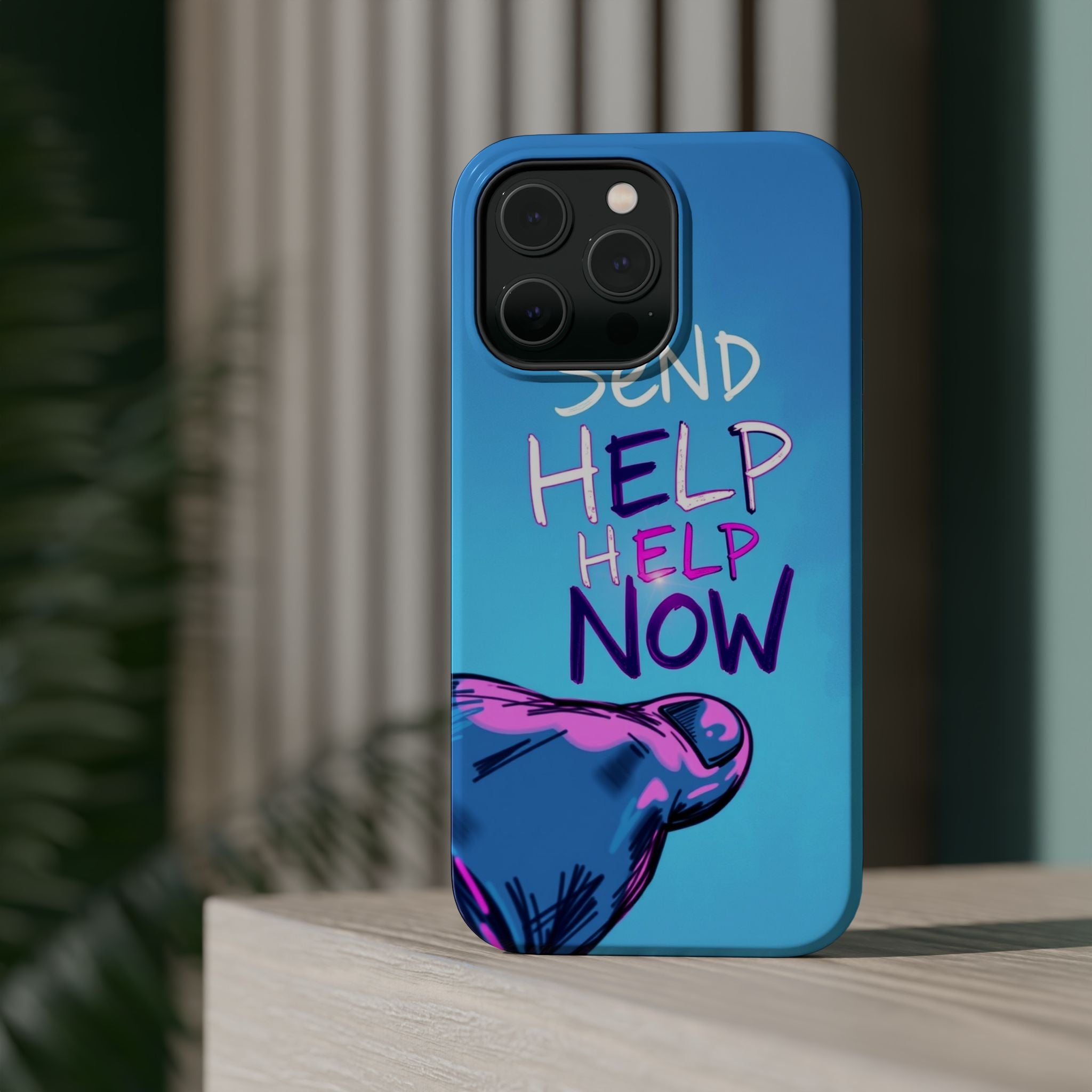 iPhone Radiant Send Help Now Design Slim Everyday Designer Case · iPhone Case