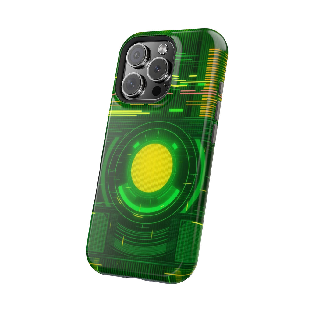 iPhone Emerald Green And Gold VHS Static Slim Everyday Designer Case · iPhone Ca