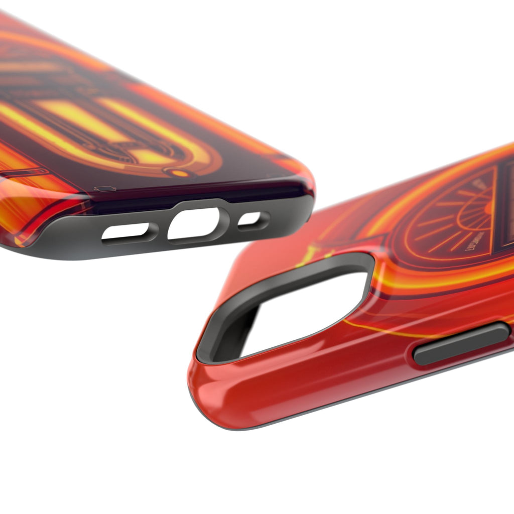 iPhone Jukebox Glow Neon Cyberpunk Bold Modern Everyday Snap Case · iPhone Case