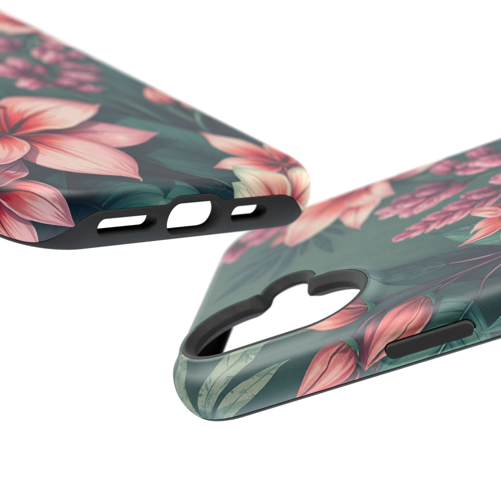 iPhone Mint And Blush Jungle Floral Slim Everyday Designer Case · iPhone Case