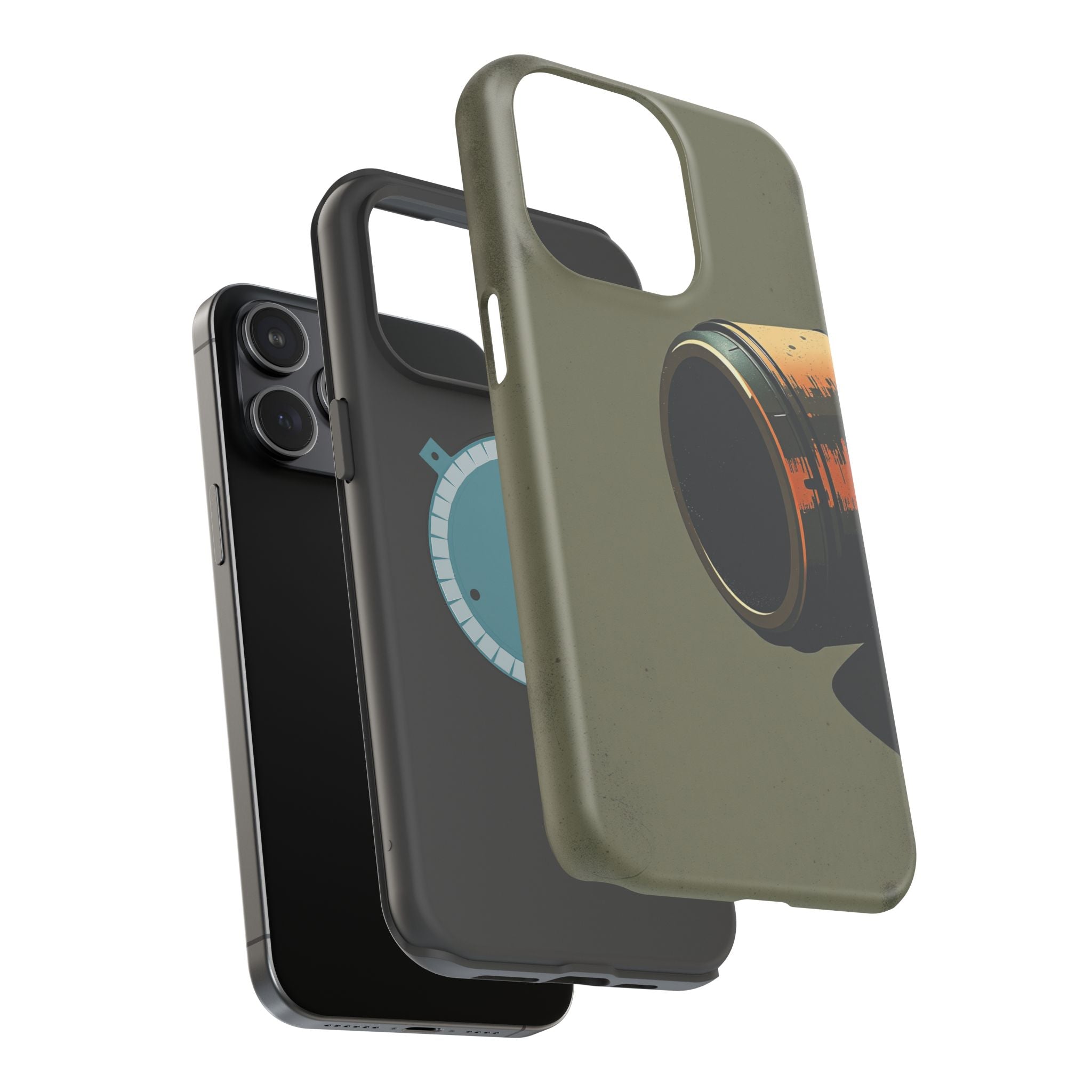 iPhone Charcoal And Copper Vintage Postcard Slim Everyday Designer Case · iPhone