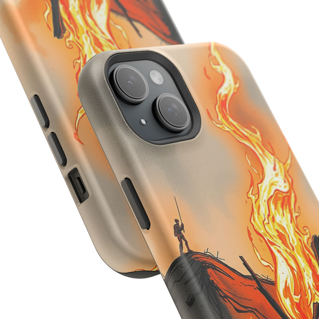 iPhone Wildfire Glow Hand-Drawn Sketch Slim Everyday Designer Case · iPhone Case