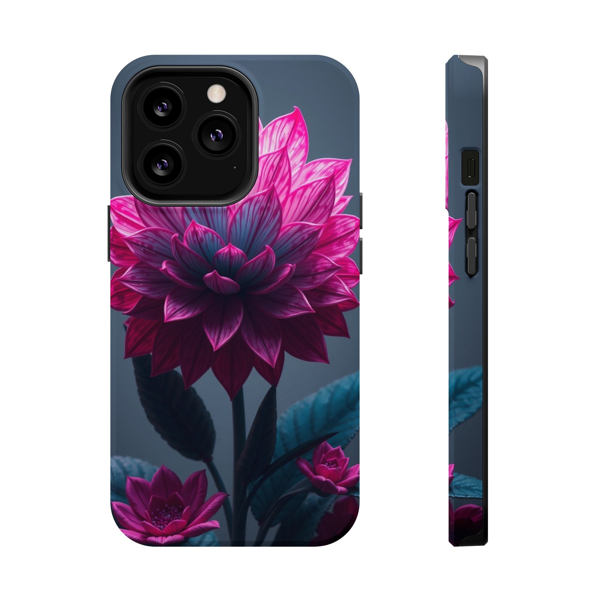 iPhone Cyan And Magenta Floral Dark Academia Slim iPhone Everyday · iPhone Case