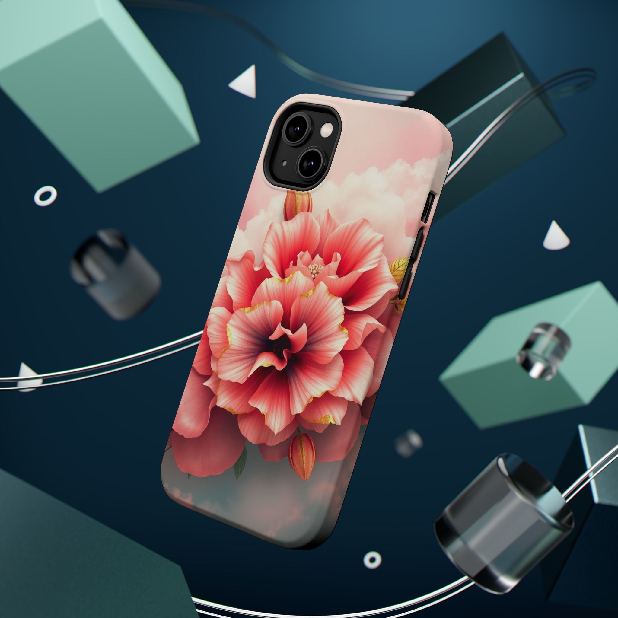 iPhone Pastel Floral Cloud Gold Foil Luxury Slim iPhone Everyday · iPhone Case