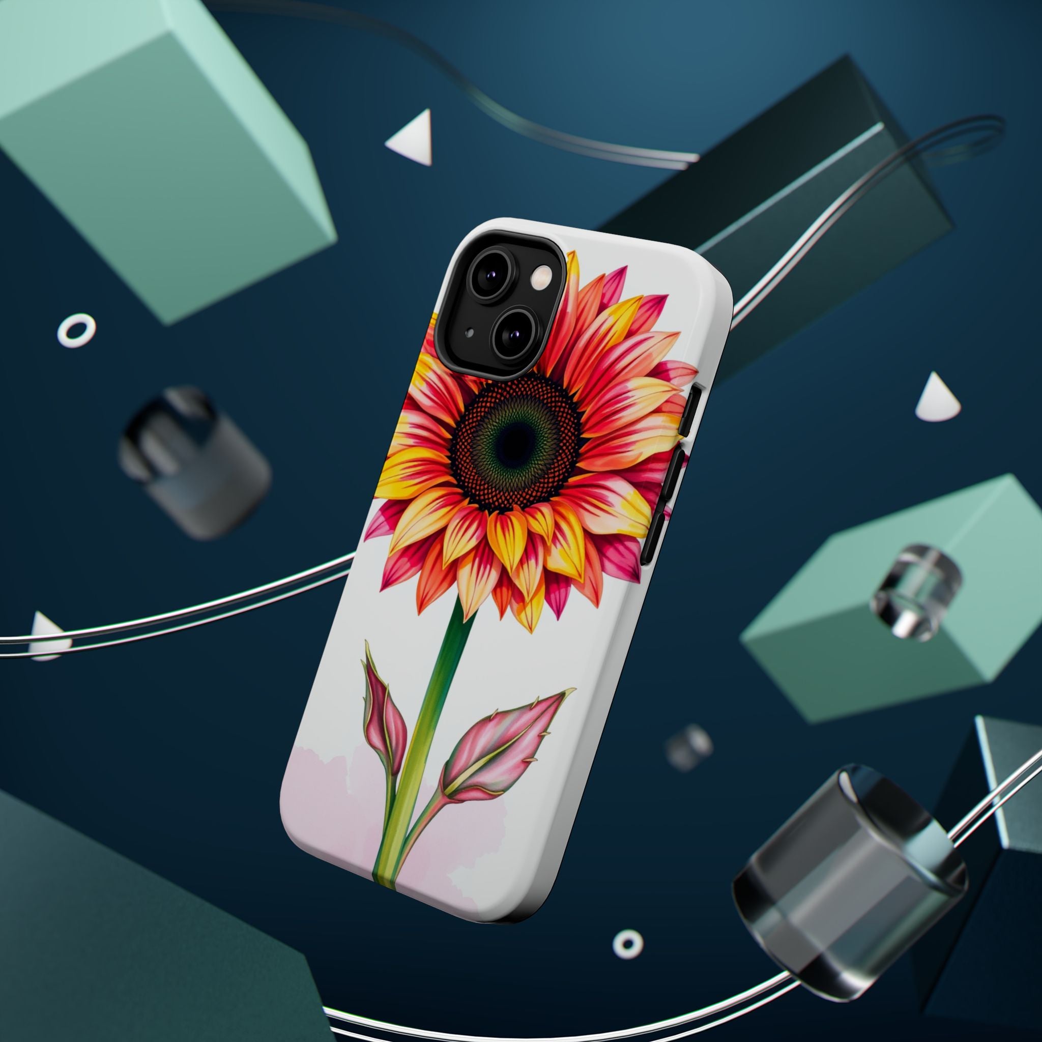 iPhone Sunflower Pop Vibrant Watercolor Slim Snap Case · iPhone Case