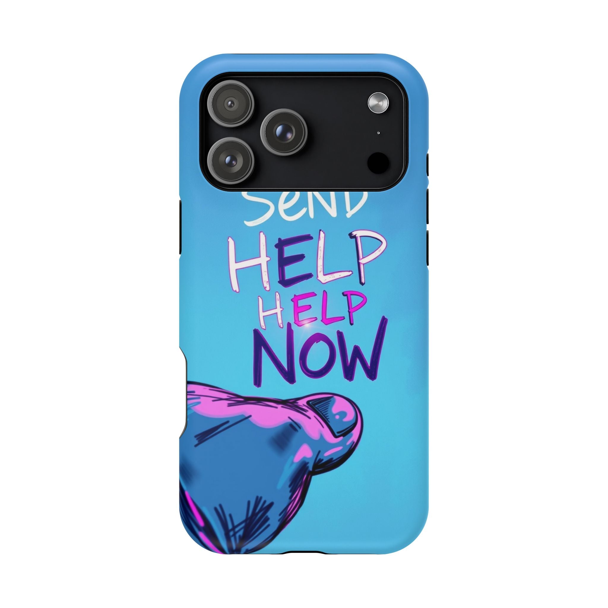 iPhone Radiant Send Help Now Design Slim Everyday Designer Case · iPhone Case